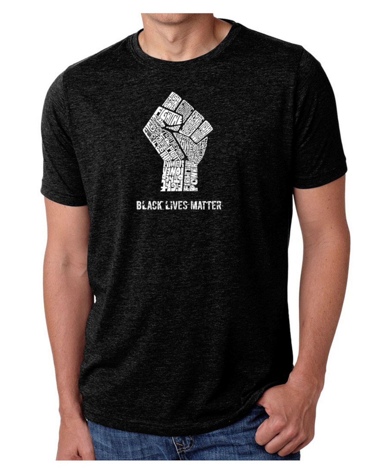 Мужская футболка Premium Word Art Black Lives Matter LA Pop Art