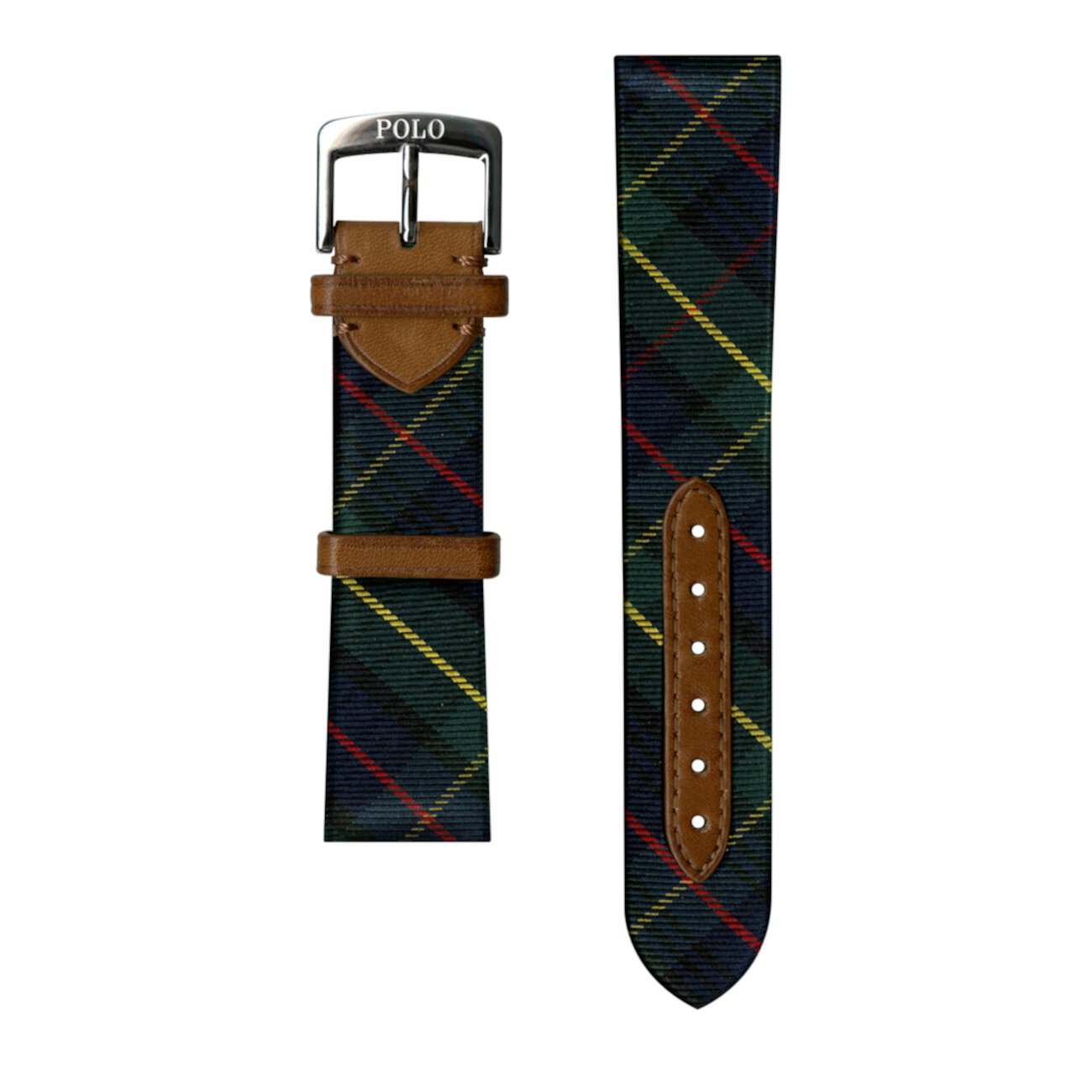 Шелковый ремешок для часов с галстуком-тартаном Ralph Lauren