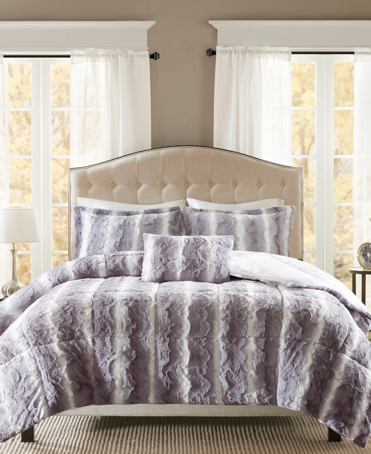 Zuri 3-Piece Faux Fur Comforter Set, Twin Madison Park