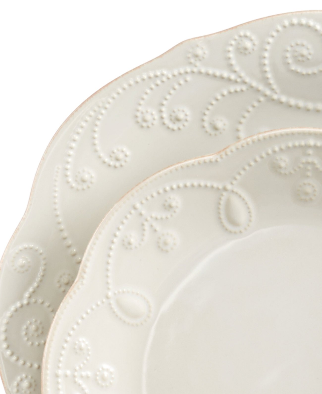Французский набор столовой посуды Perle White из 12 предметов, сервиз для 4 человек, создан для Macy's Lenox