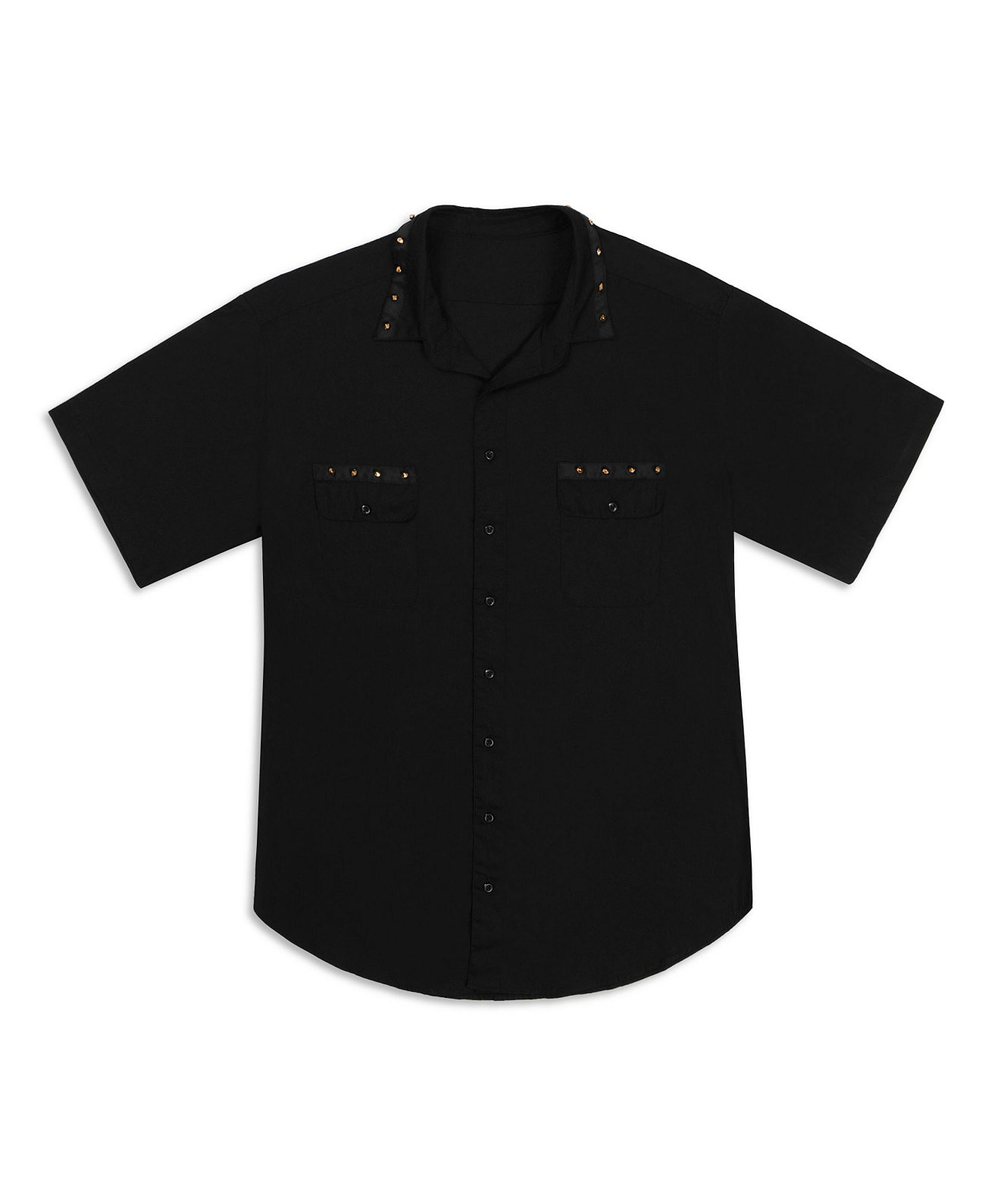 Мужская рубашка с коротким рукавом с отделкой шипами Mvp Collections By Mo Vaughn Productions