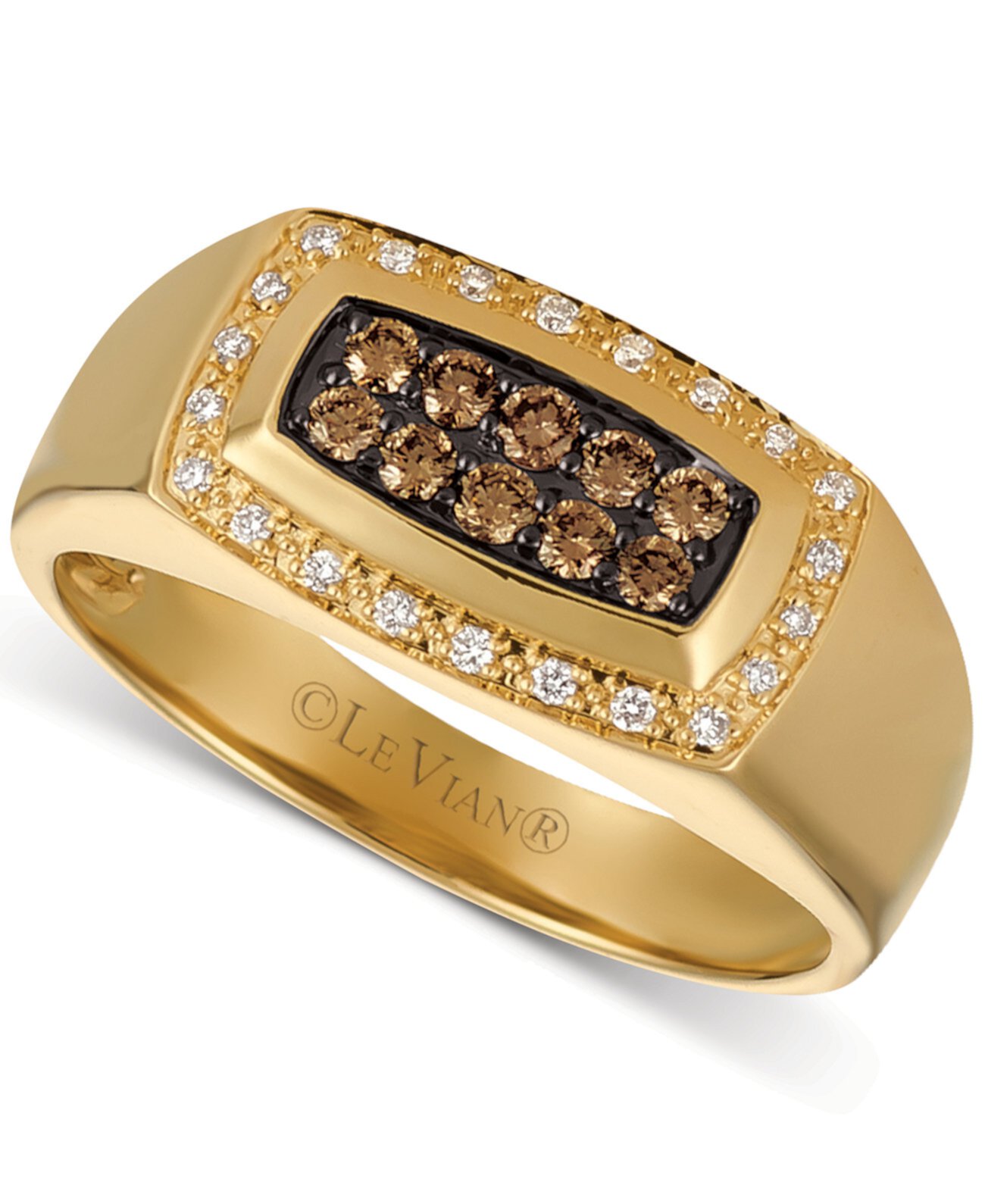 Мужское массивное кольцо с бриллиантом (3/8 карата) из 14-каратного золота Le Vian