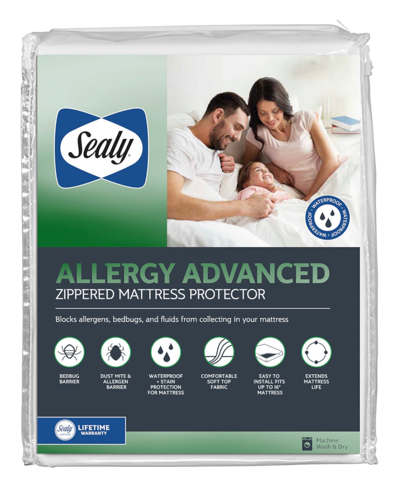 Allergy Advanced Mattress Protector, King Sealy