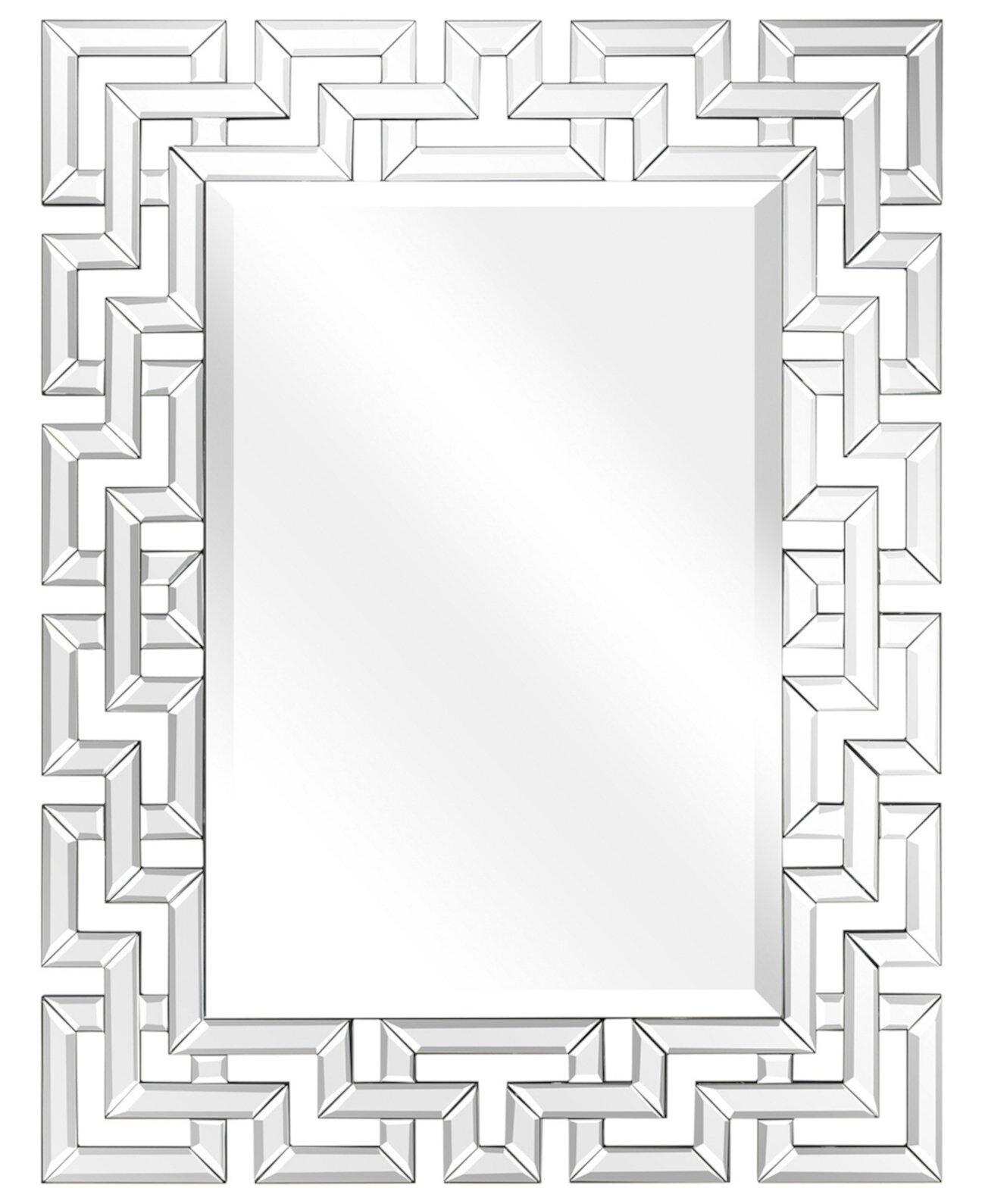 Solid Wood Covered with Beveled Antique Mirror Panels - 31" x 40" Empire Art Direct