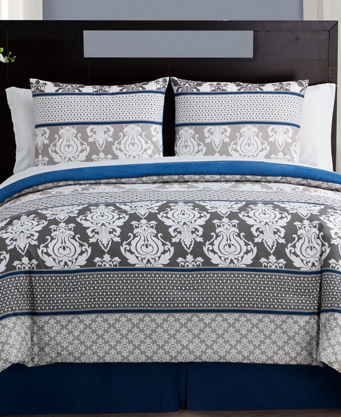 Beckham 8-Pc. Queen Damask Bed-in-a-Bag Set Vcny Home