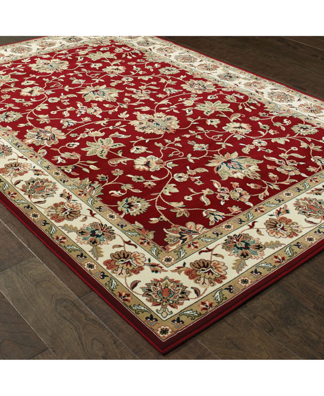 Коврик-дорожка Кашан 4929R, красно-кремовый, 70x230 см, плотный ворс Oriental Weavers