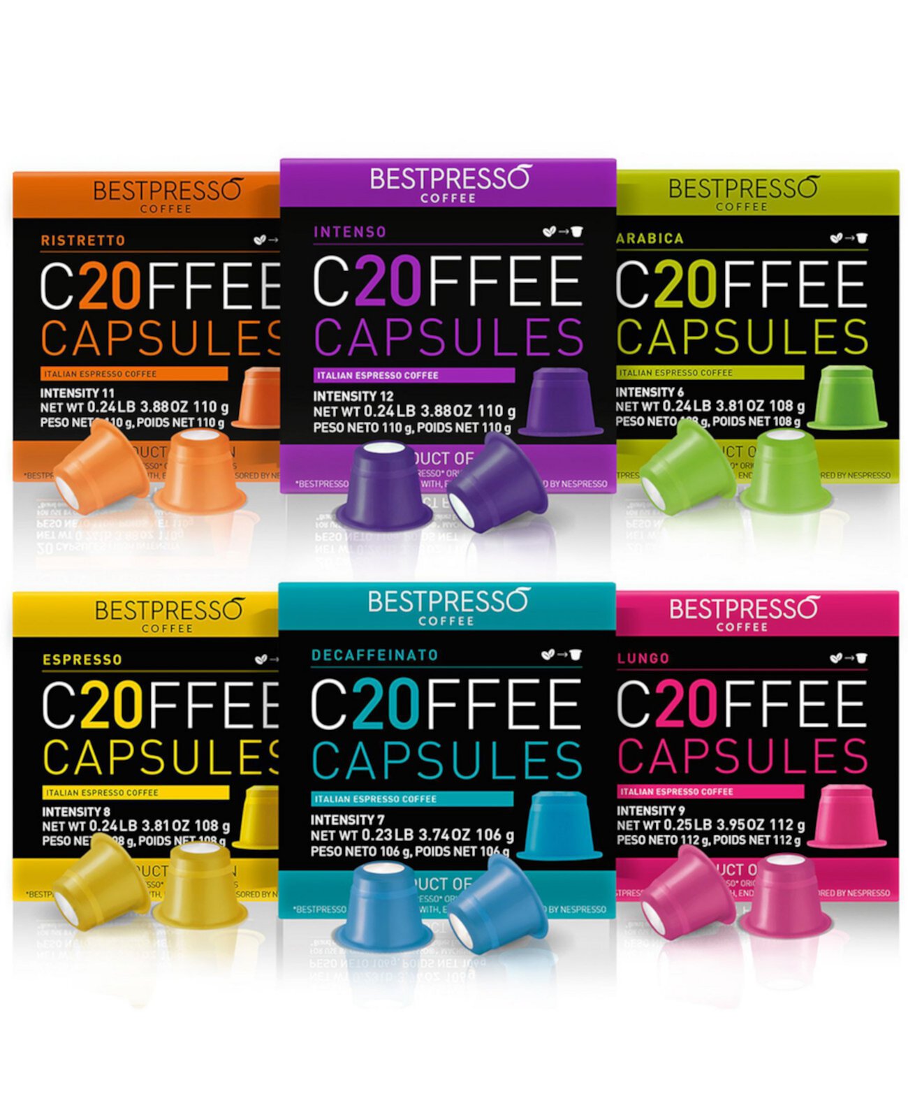 Coffee Original Variety Pack 120 капсул в упаковке Bestpresso