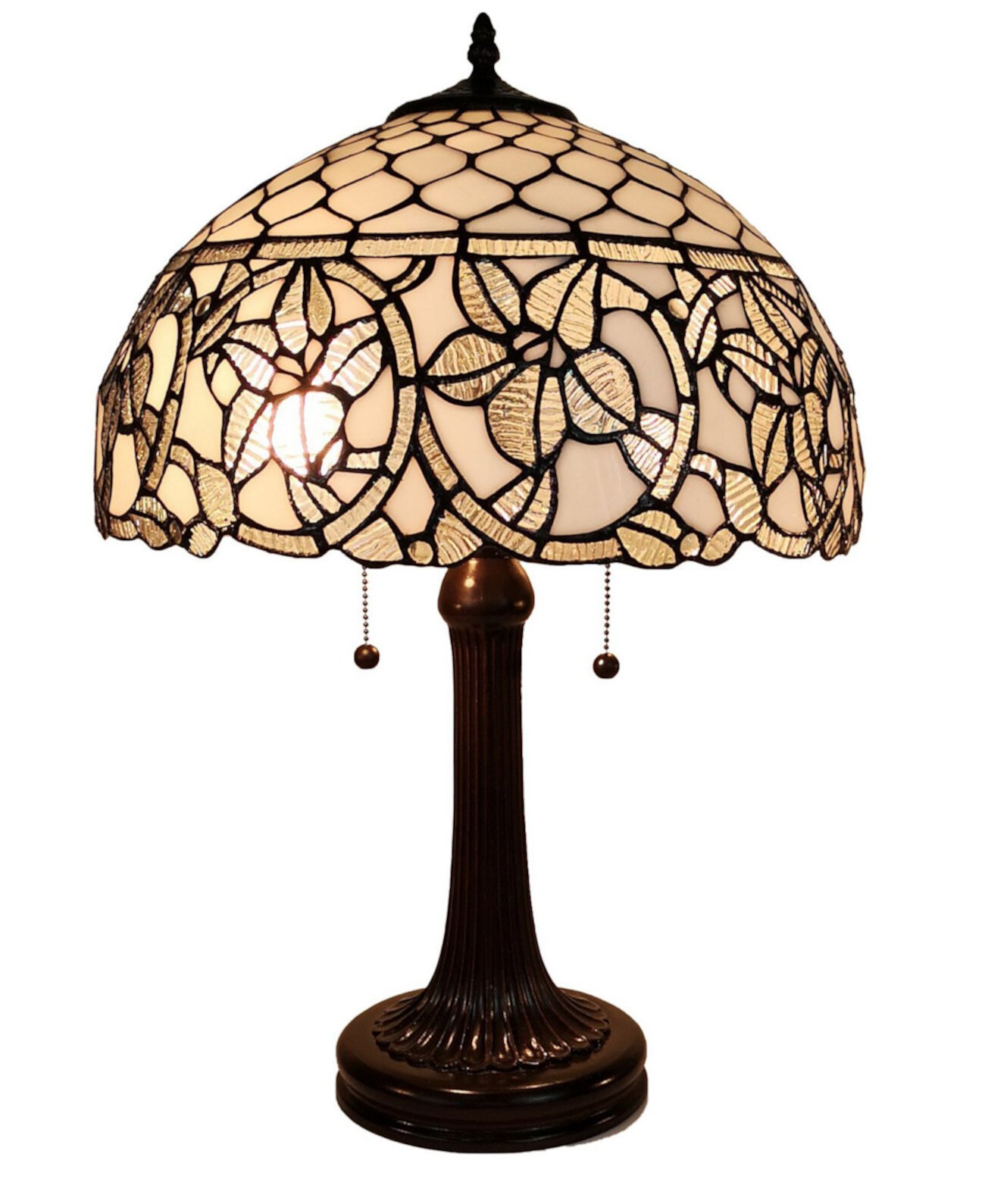 Настольная лампа Tiffany Style с цветочным рисунком Amora Lighting