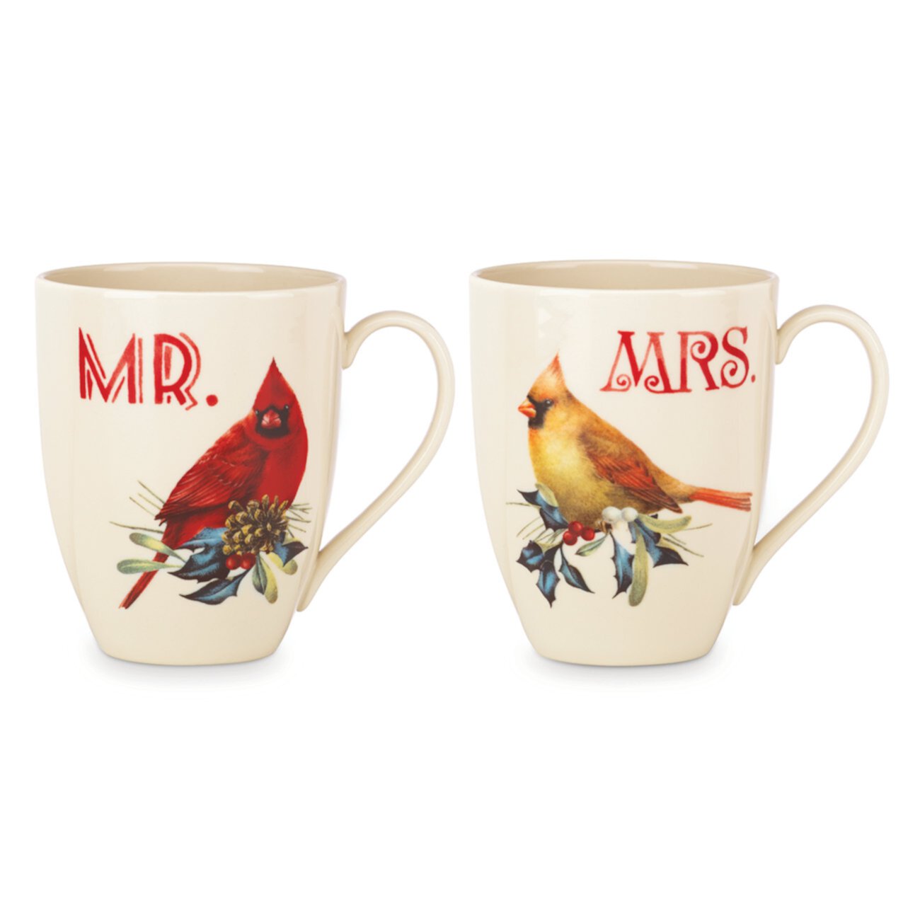 Набор кружек Mr. & Mrs. Winter Greetings из фарфора, безопасны для СВЧ и посудомойки Lenox