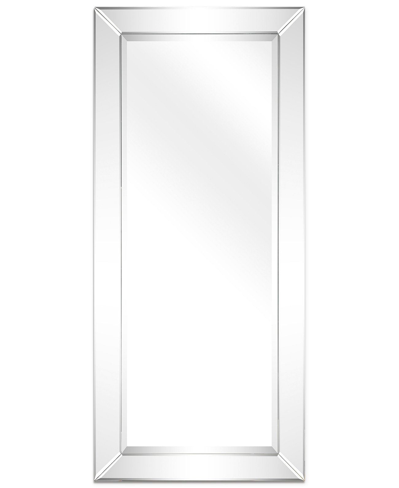 Рама из цельного дерева, покрытая скошенными прозрачными зеркальными панелями - 24 "x 54" Empire Art Direct