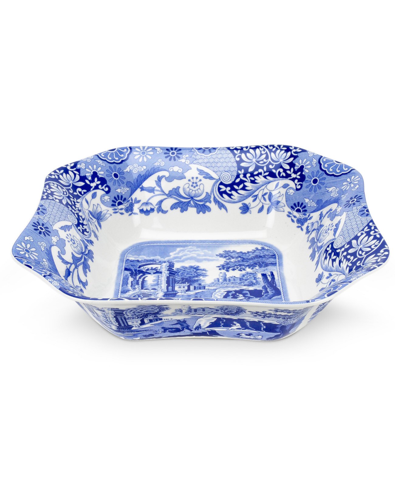 Сервировочная тарелка квадратная "Blue Italian", 9,5 " Spode