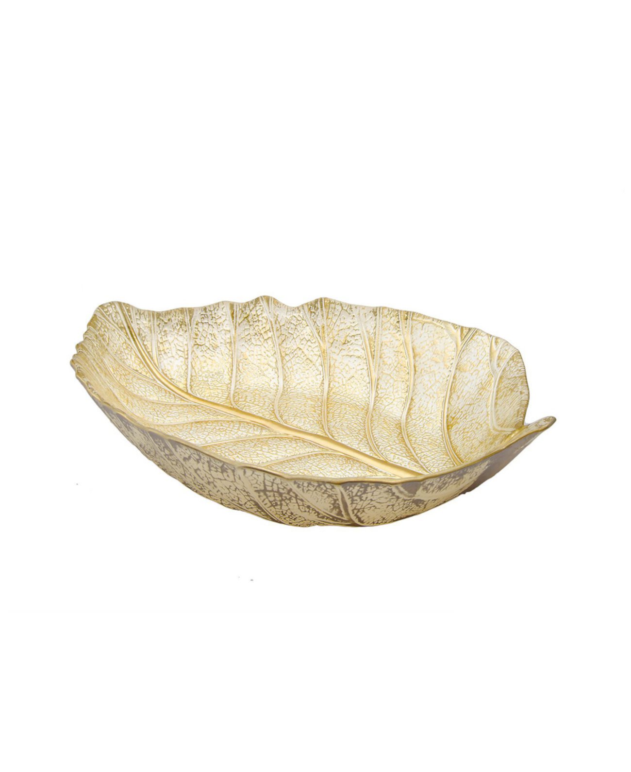 gold tone Leaf Shaped Dish Classic Touch