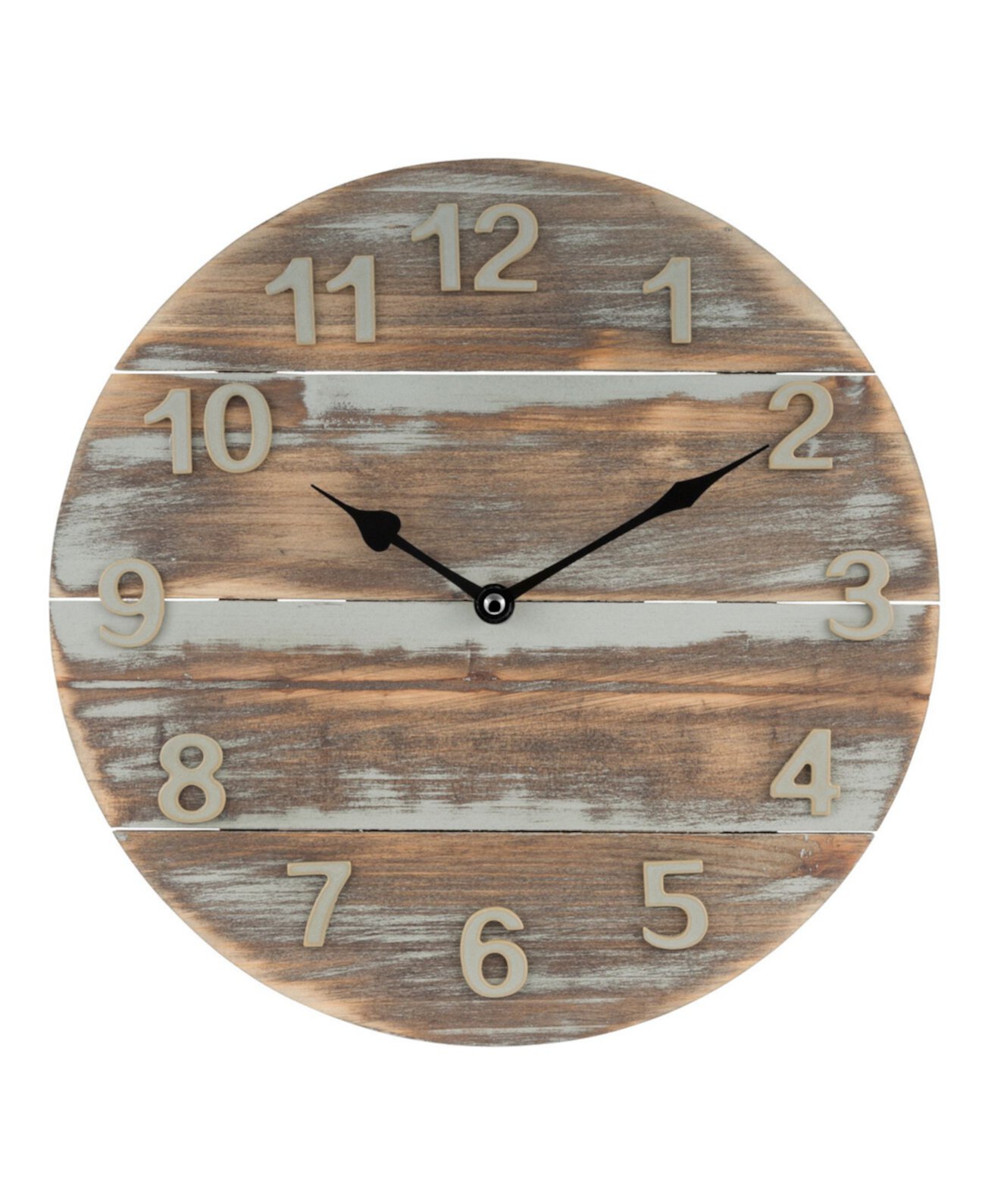 Часы La Crosse 404-3430W 12 "деревянные настенные часы из отполированного солнцем дерева La Crosse Technology