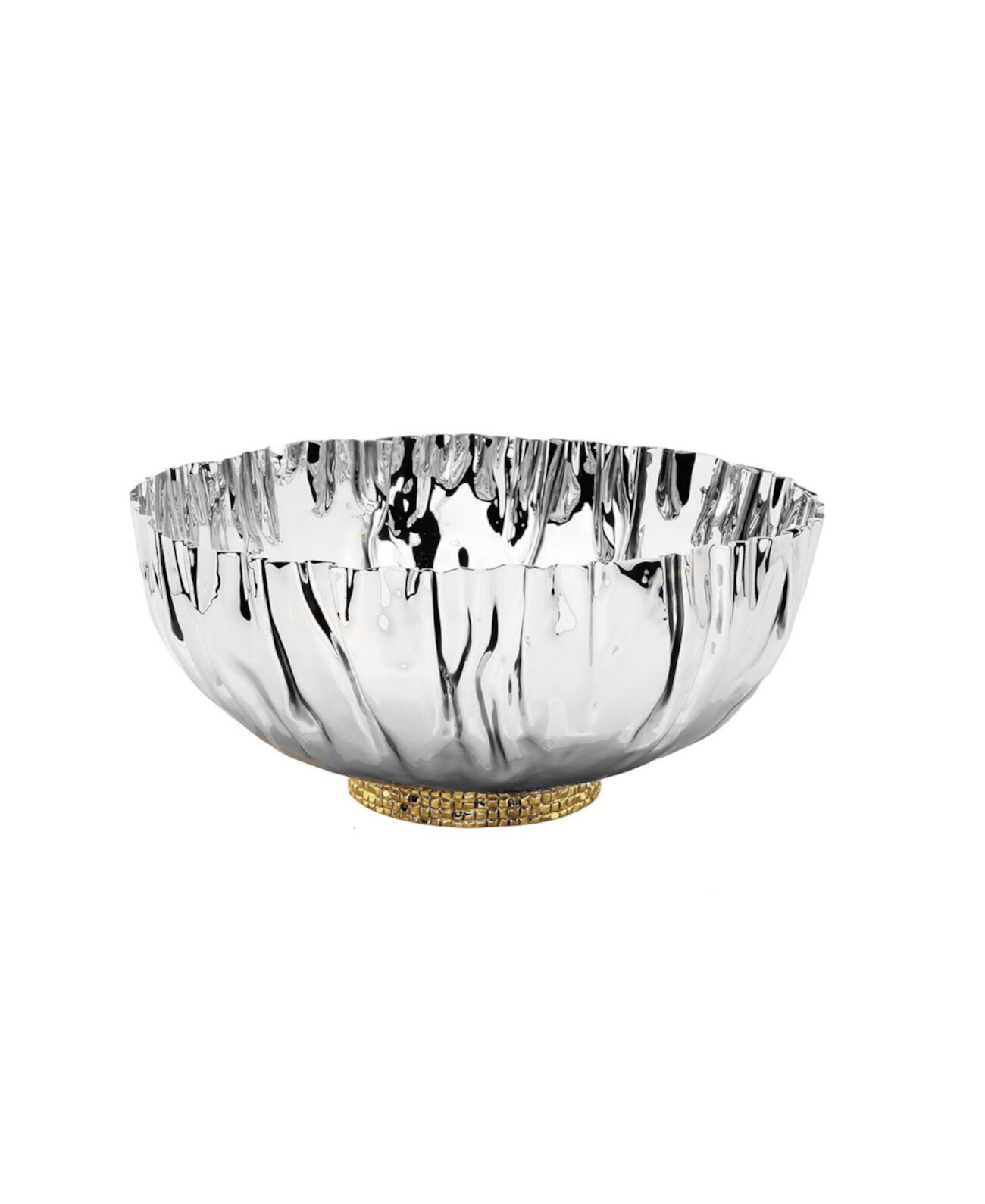 Мятая чаша из нержавеющей стали с мозаичной основой золотистого цвета Classic Touch