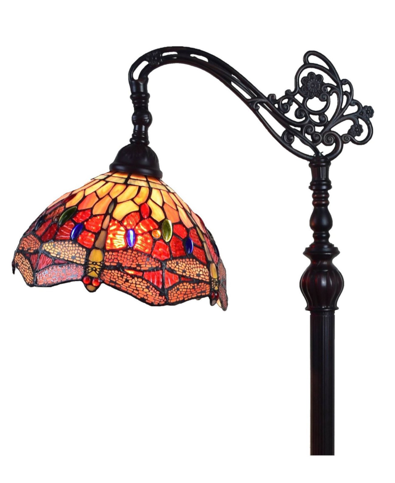 Торшер для чтения в стиле Tiffany Style Dragonfly Amora Lighting