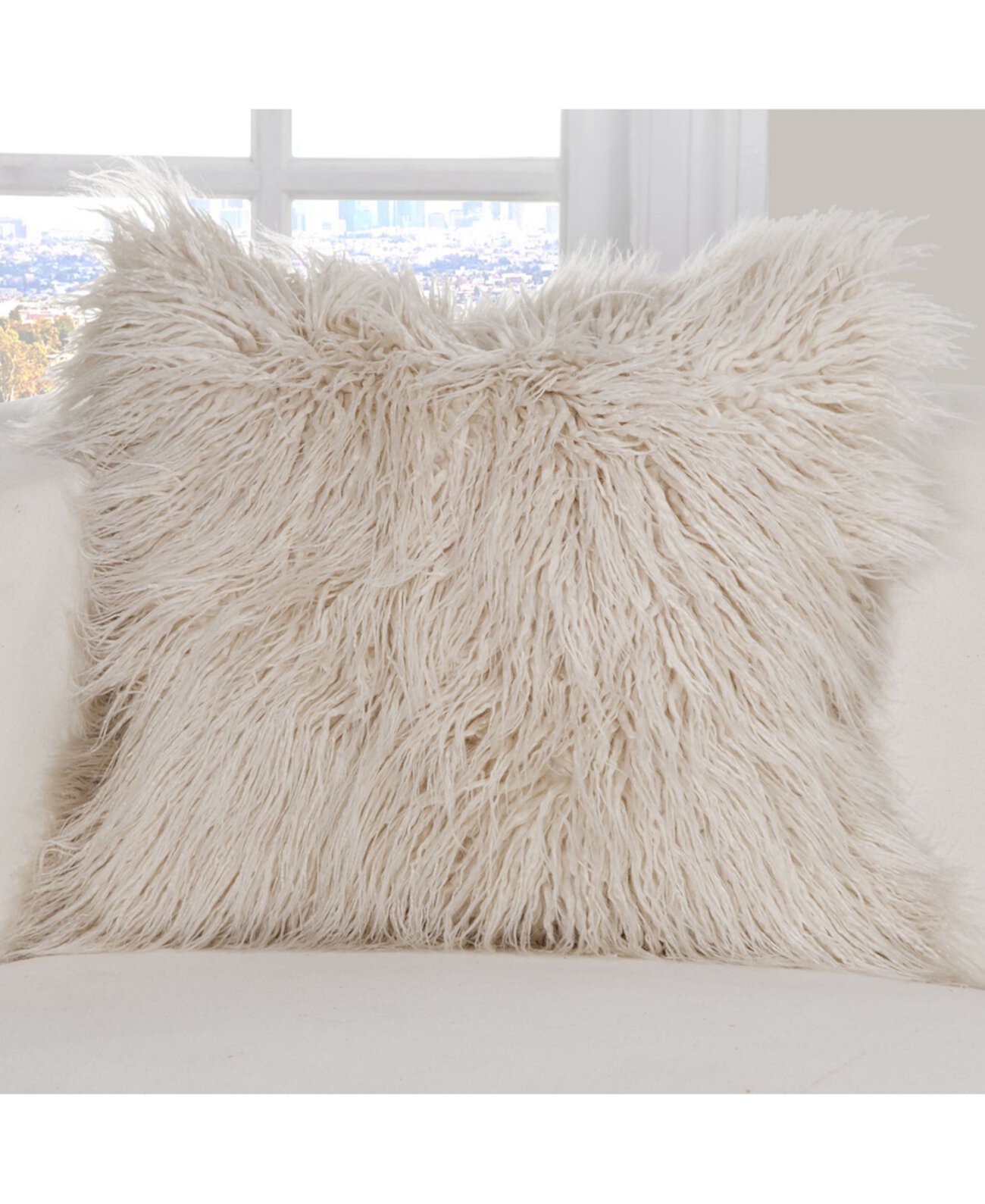 Дизайнерская европейская подушка из искусственного меха ламы, 26 дюймов PoloGear
