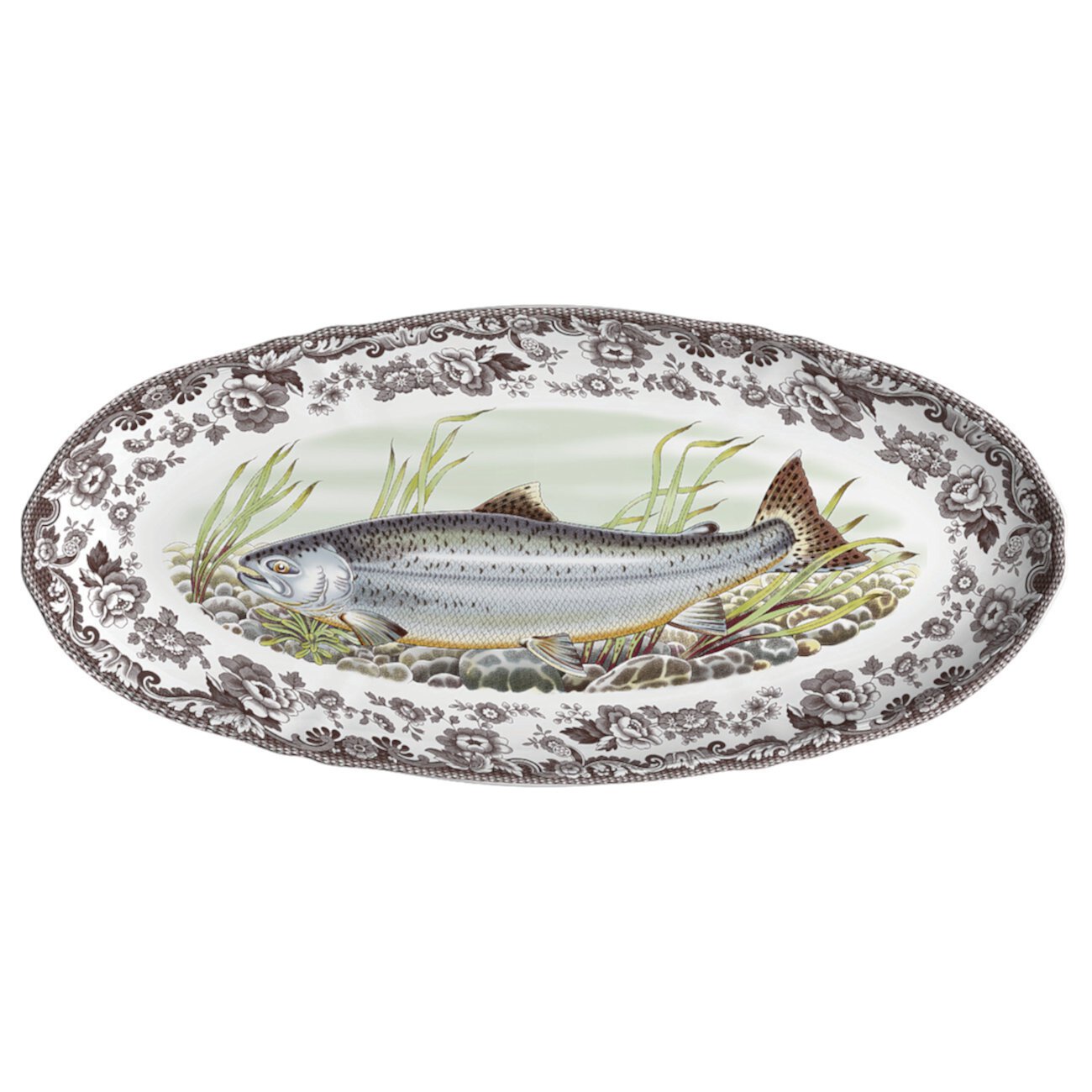 Блюдо из лосося Woodland King Salmon Fish Spode