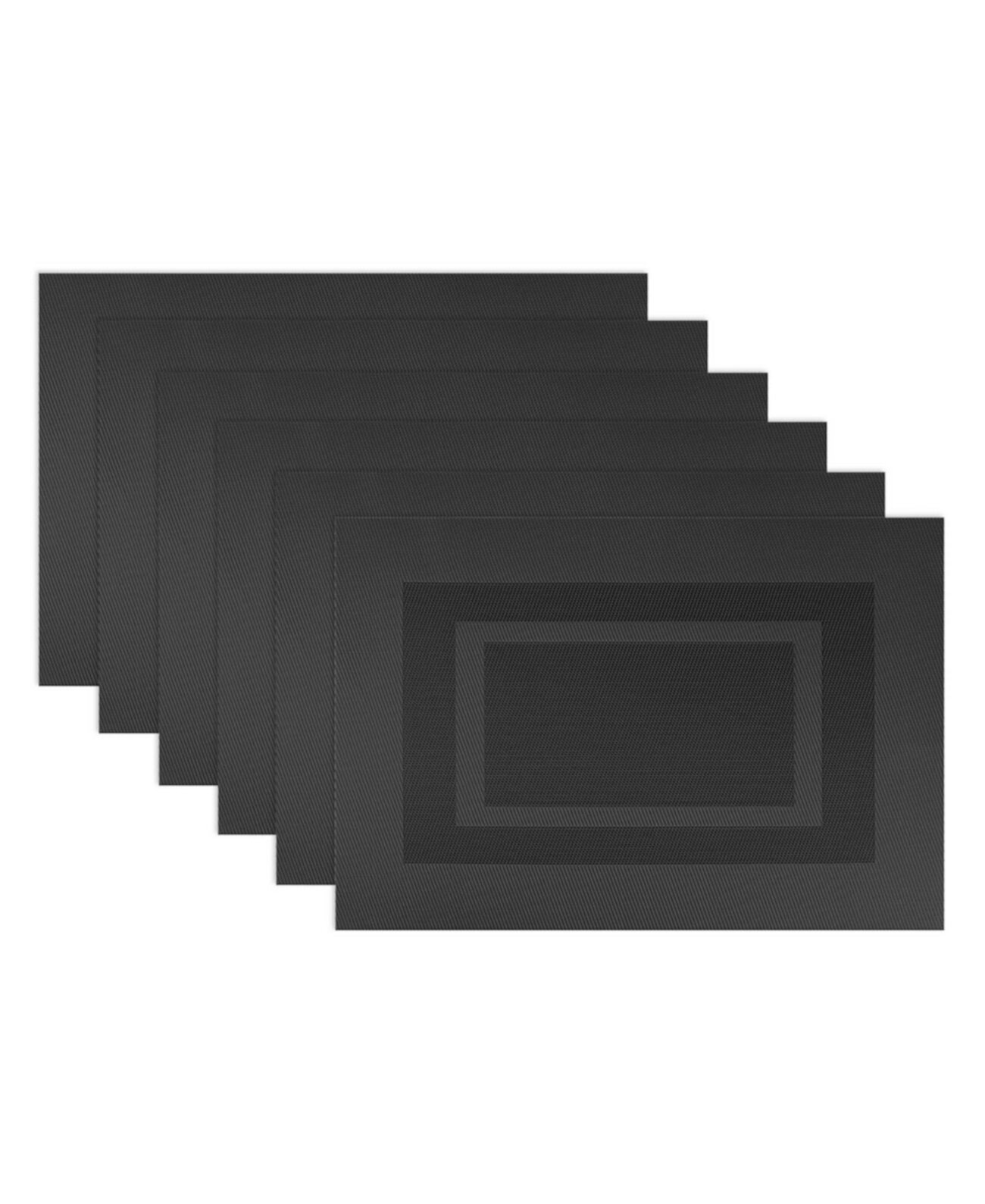 Black imports. Placemat Indoor&Outdoor use. Placemat Black.
