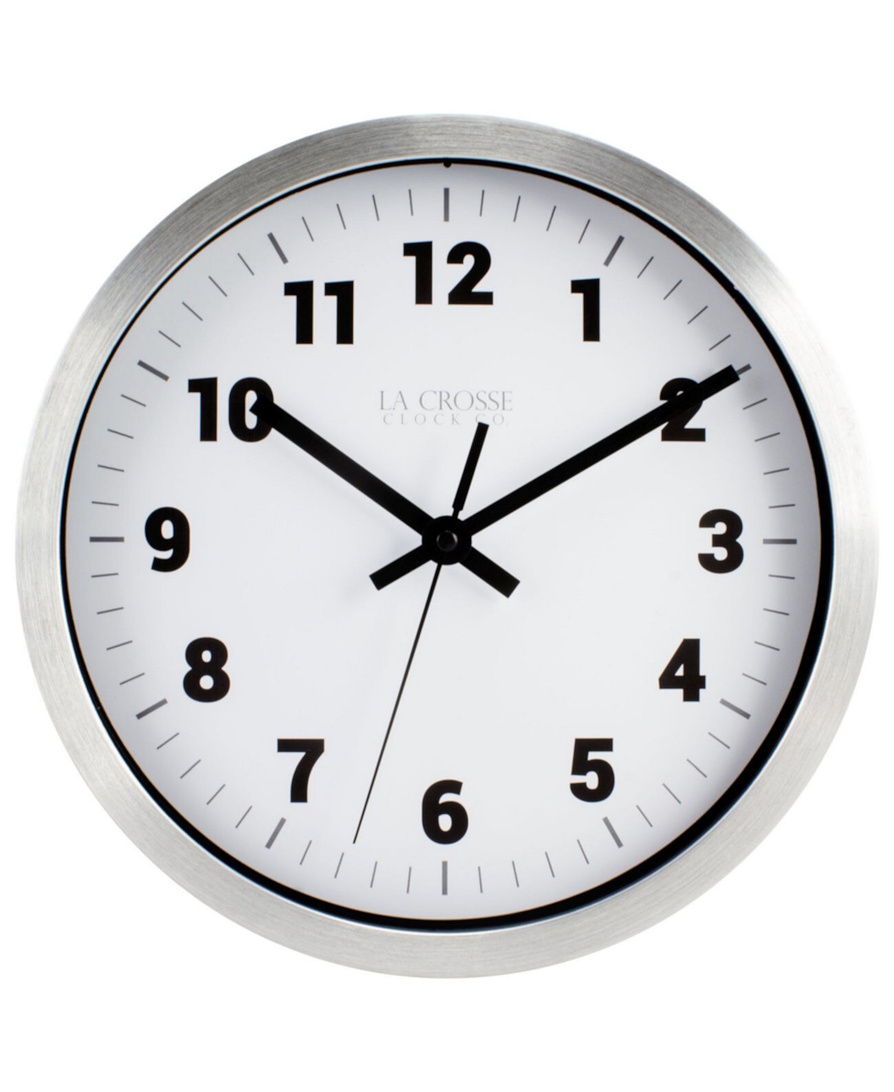 Часы La Crosse 404-2626 10-дюймовые металлические аналоговые настенные часы La Crosse Technology