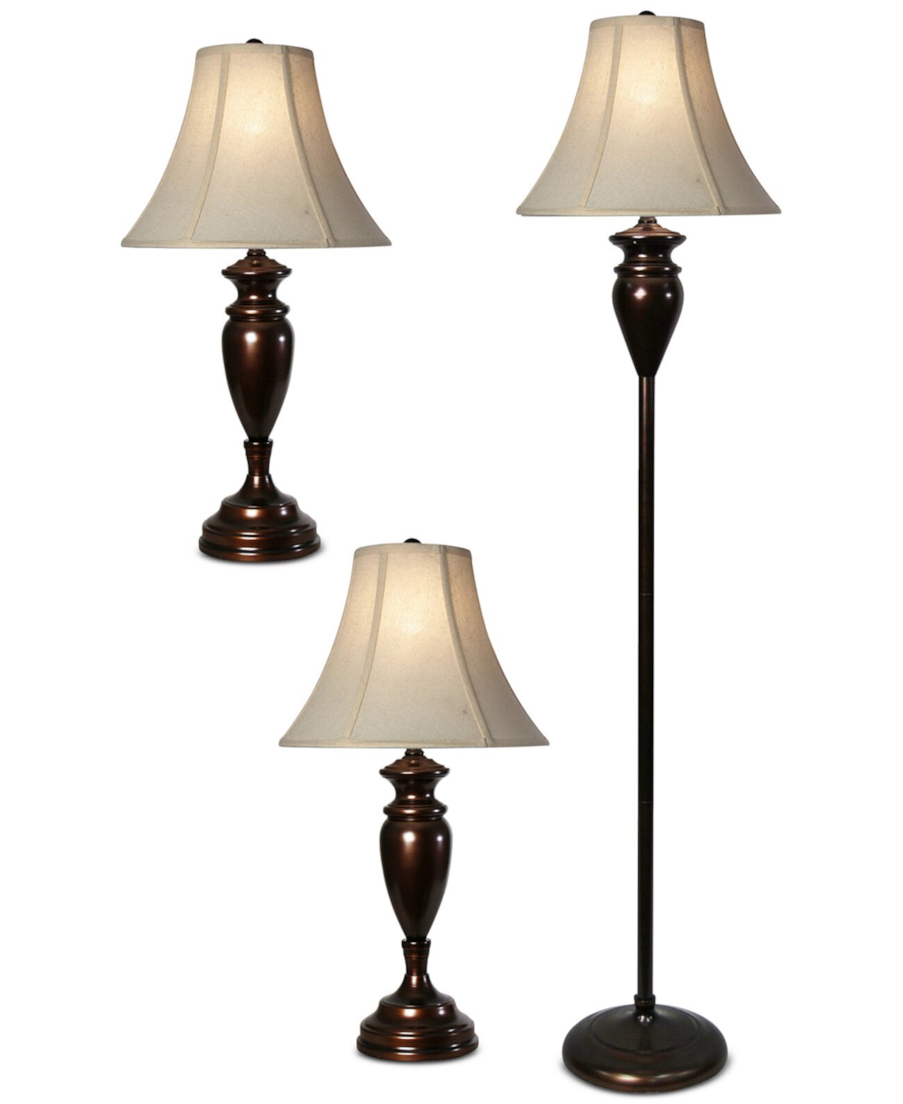 Набор из 3 ламп Dunbrook Finish: 1 торшер и 2 настольные лампы StyleCraft Home Collection