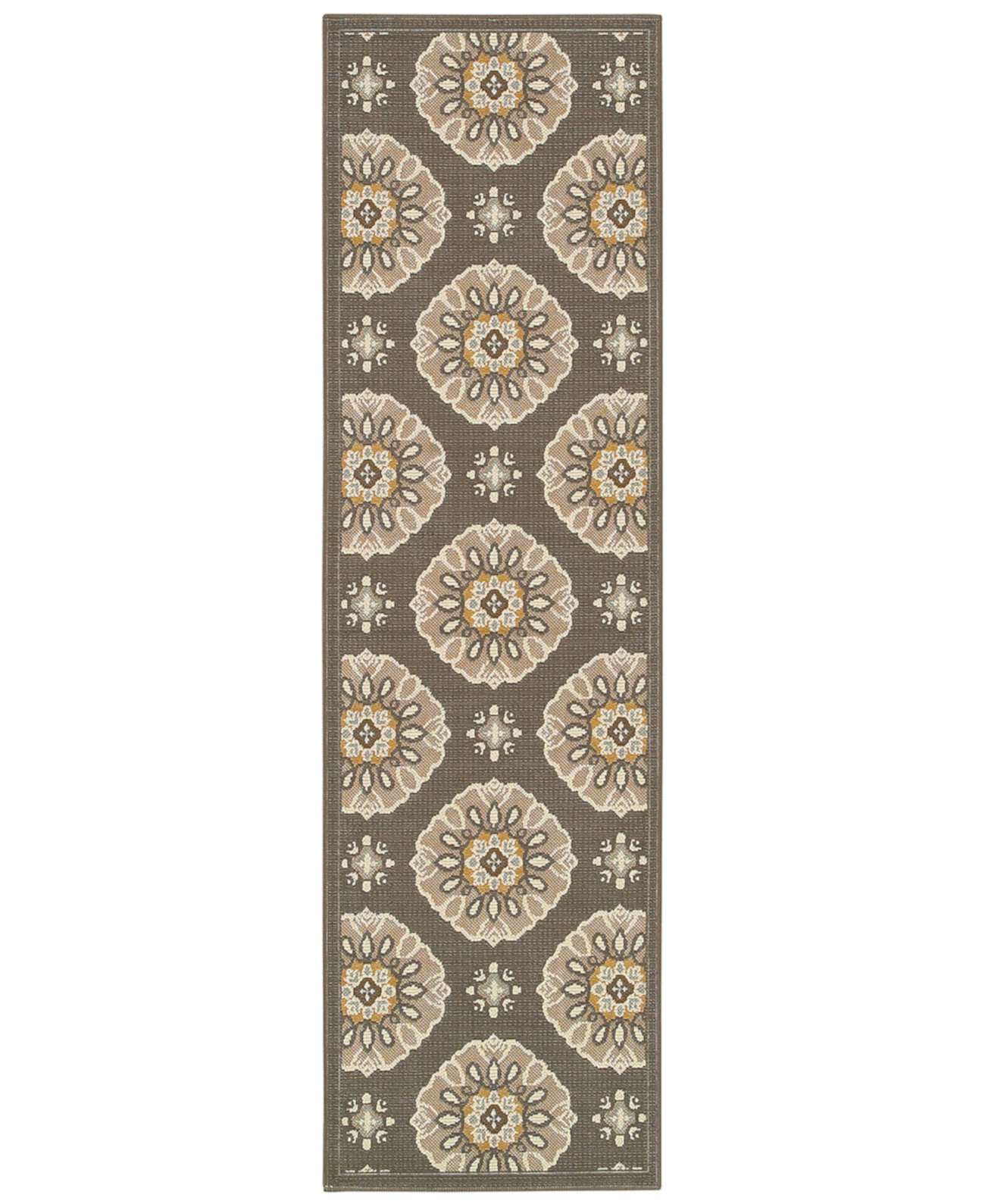 ЗАКРЫТИЕ! Bali 5863N Серый/Золотой коврик размером 7 футов 10 дюймов x 7 футов 10 дюймов для внутреннего и наружного использования. Oriental Weavers