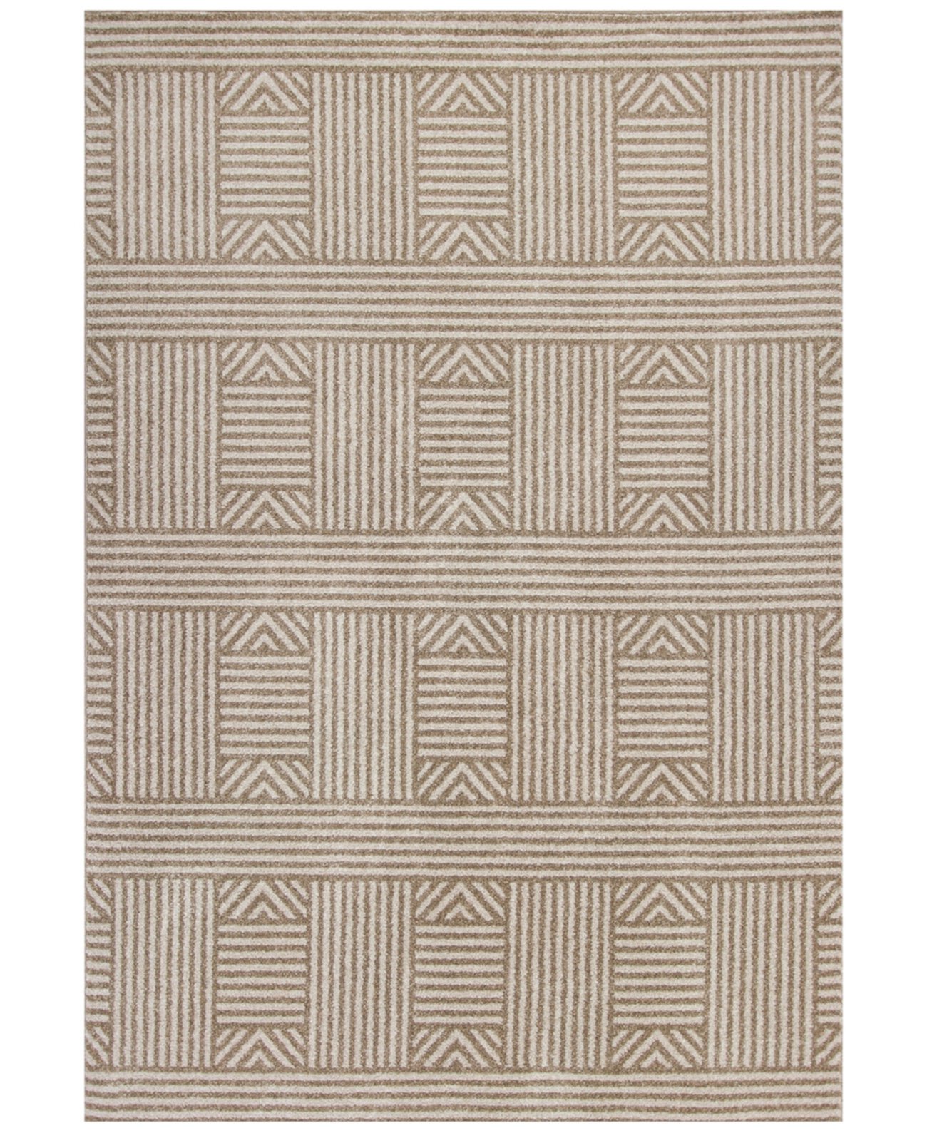 Lucia Westport 2762 Бежевый ковер размером 5 футов 3 x 7 футов 7 дюймов для внутреннего/наружного использования KAS New York