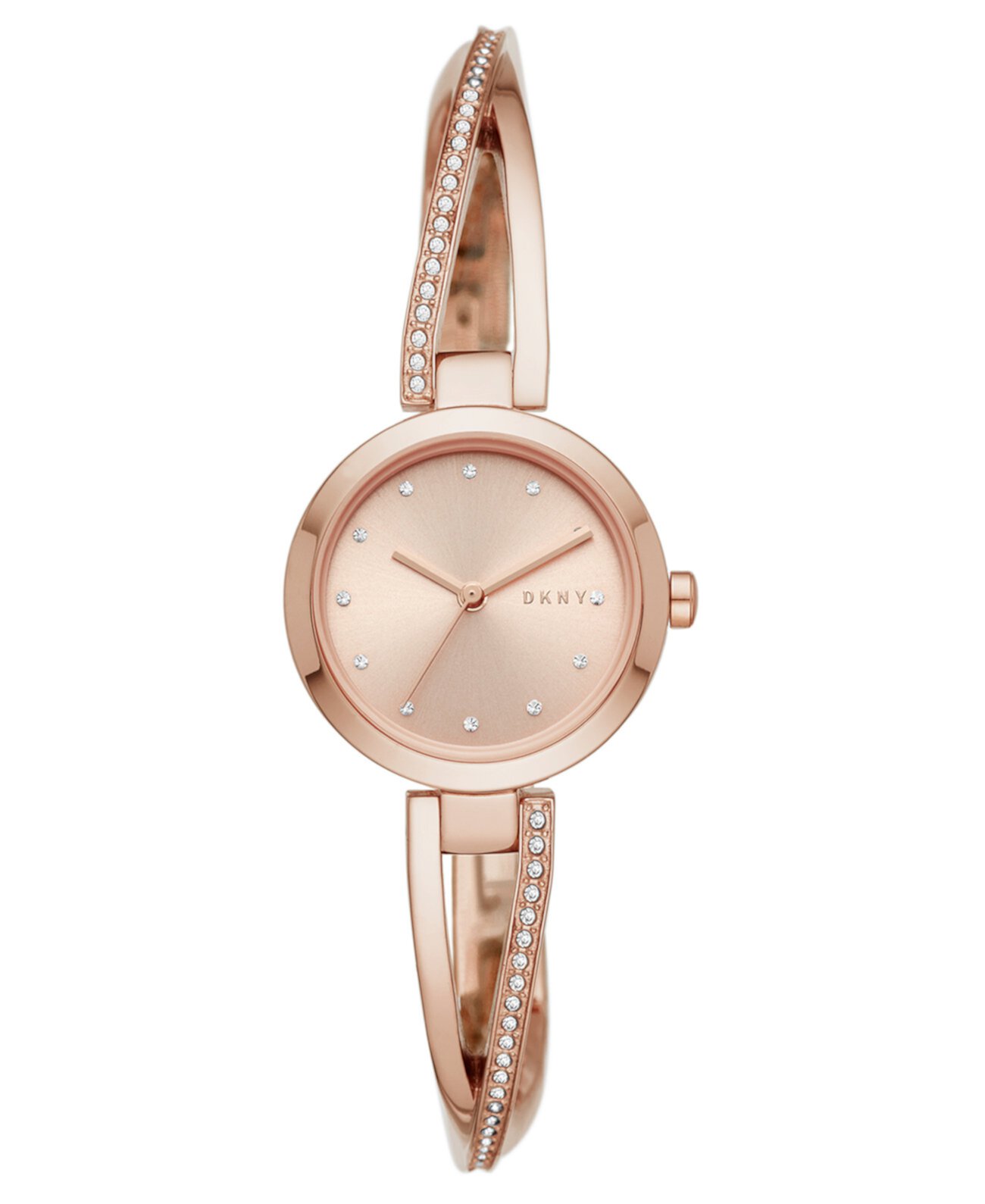 Женские часы-браслет из нержавеющей стали с оттенком розового золота 26 мм DKNY