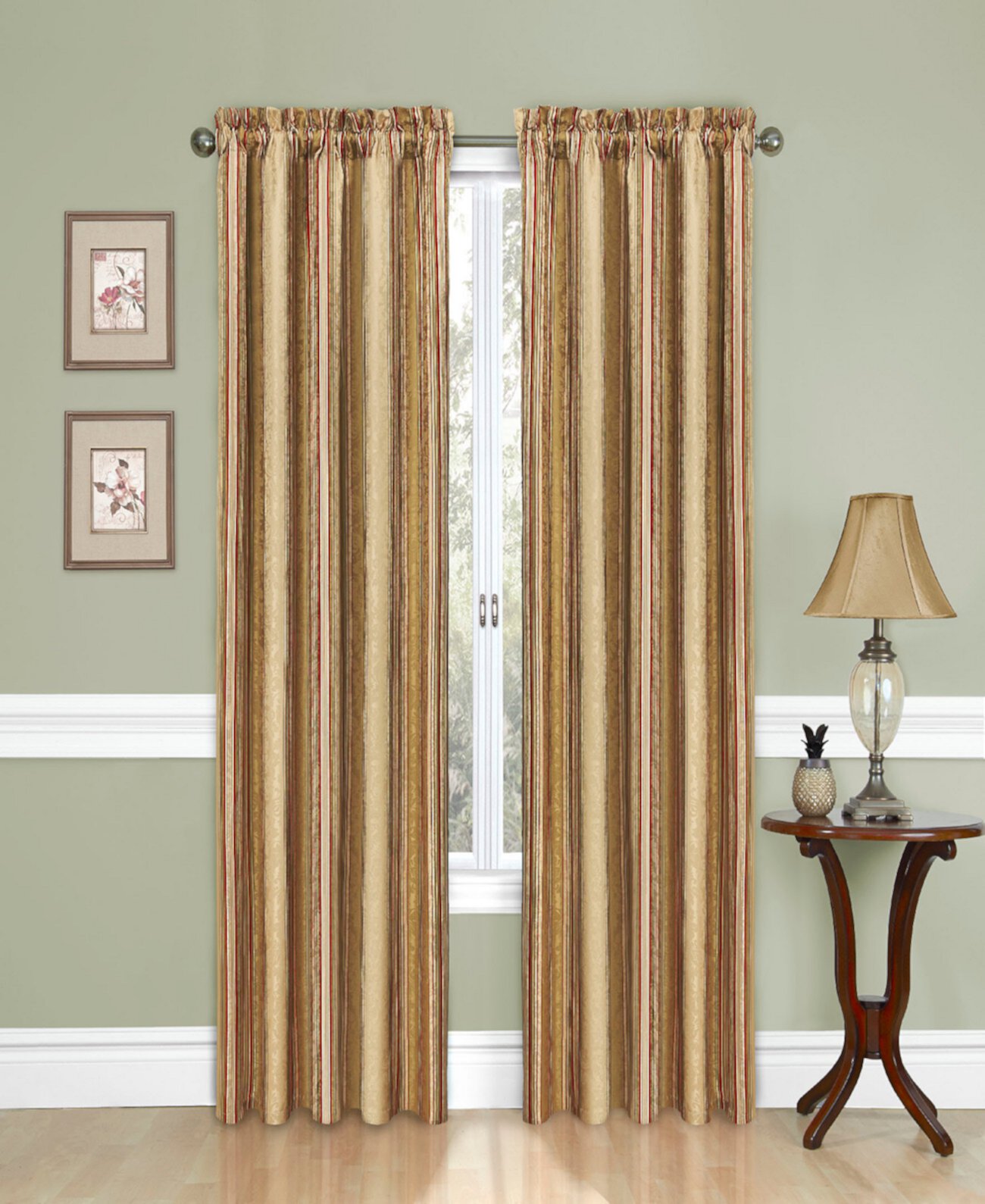 Stripe Ensemble 52" x 84" Curtain Panel Waverly