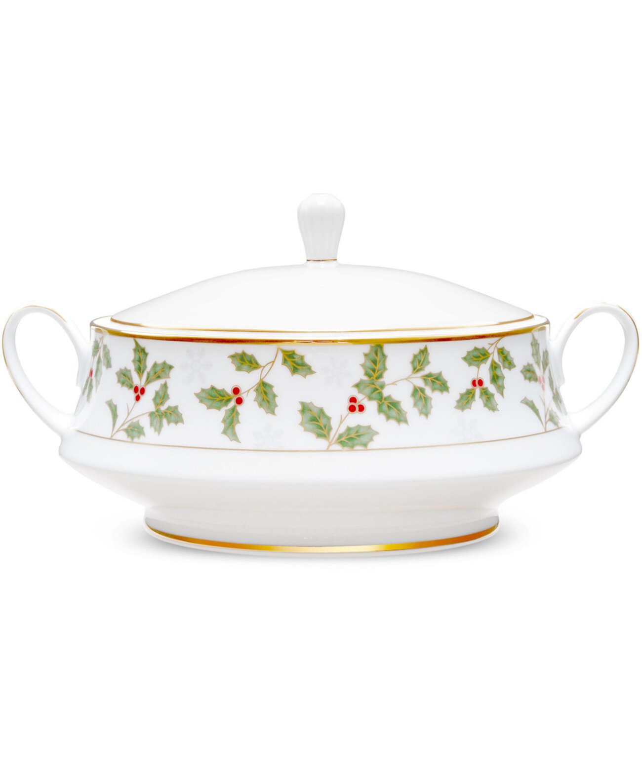 Покрытая золотом миска для овощей Holly & Berry Noritake