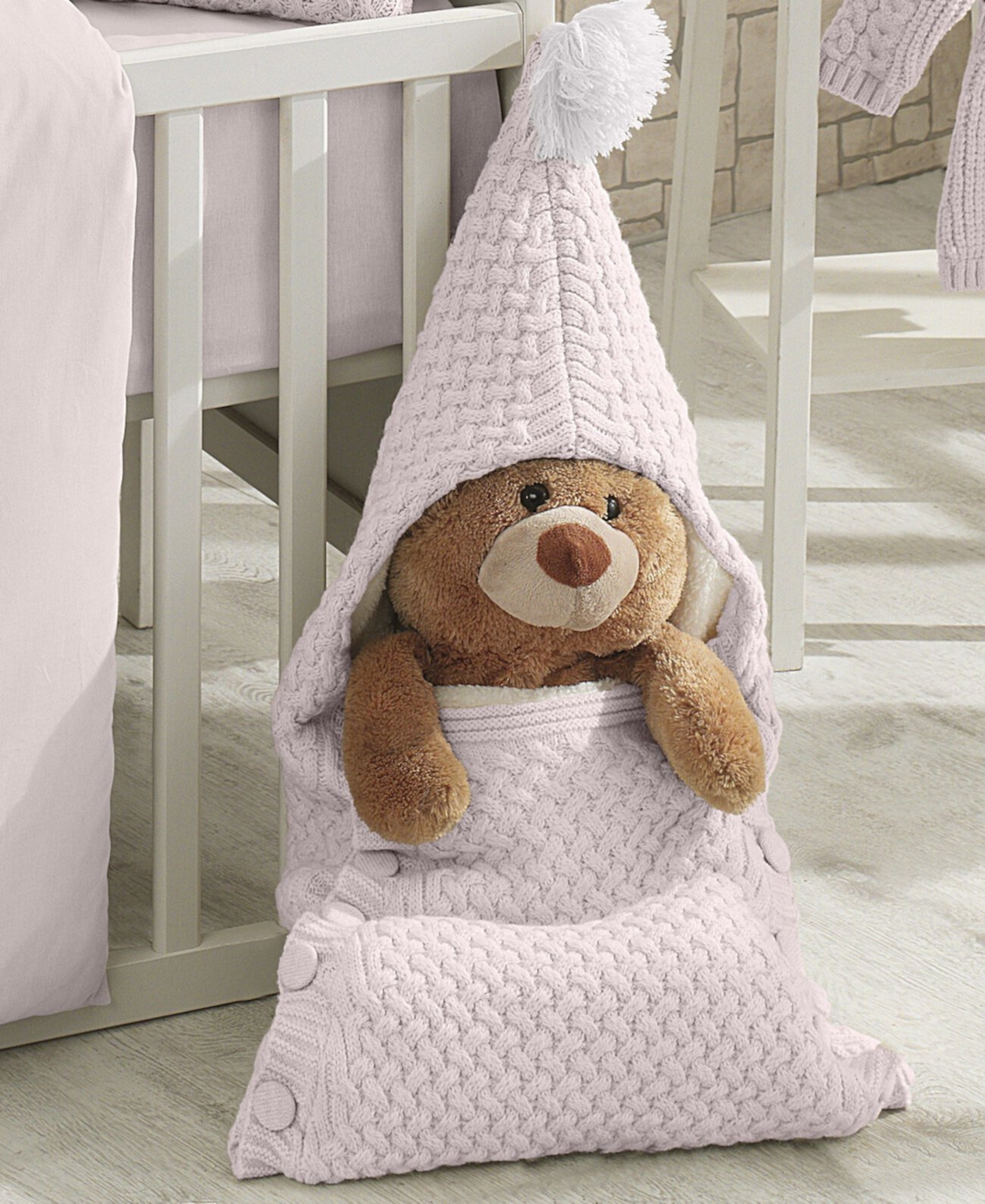 Мягкое вязаное детское одеяло для сна Nipperland