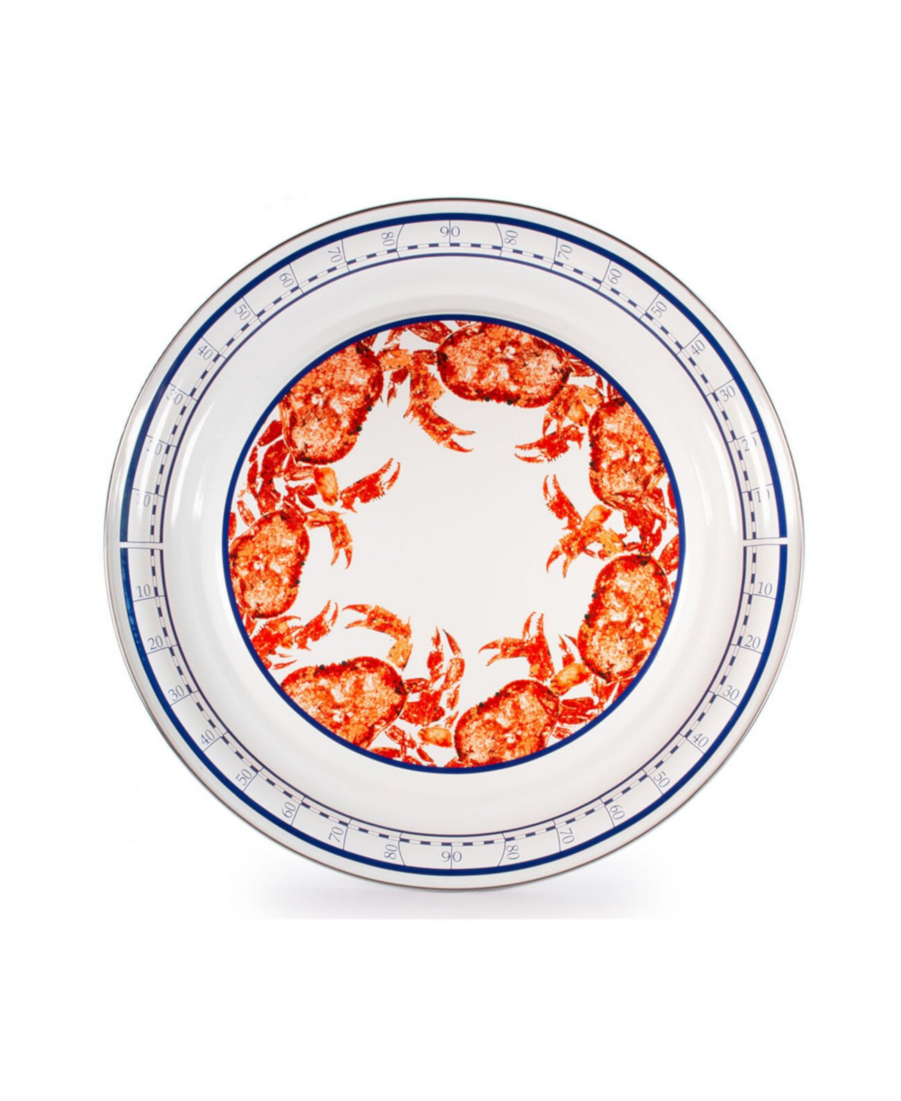 Коллекция эмалированной посуды Crab House, сервировочный поднос 20 дюймов Golden Rabbit