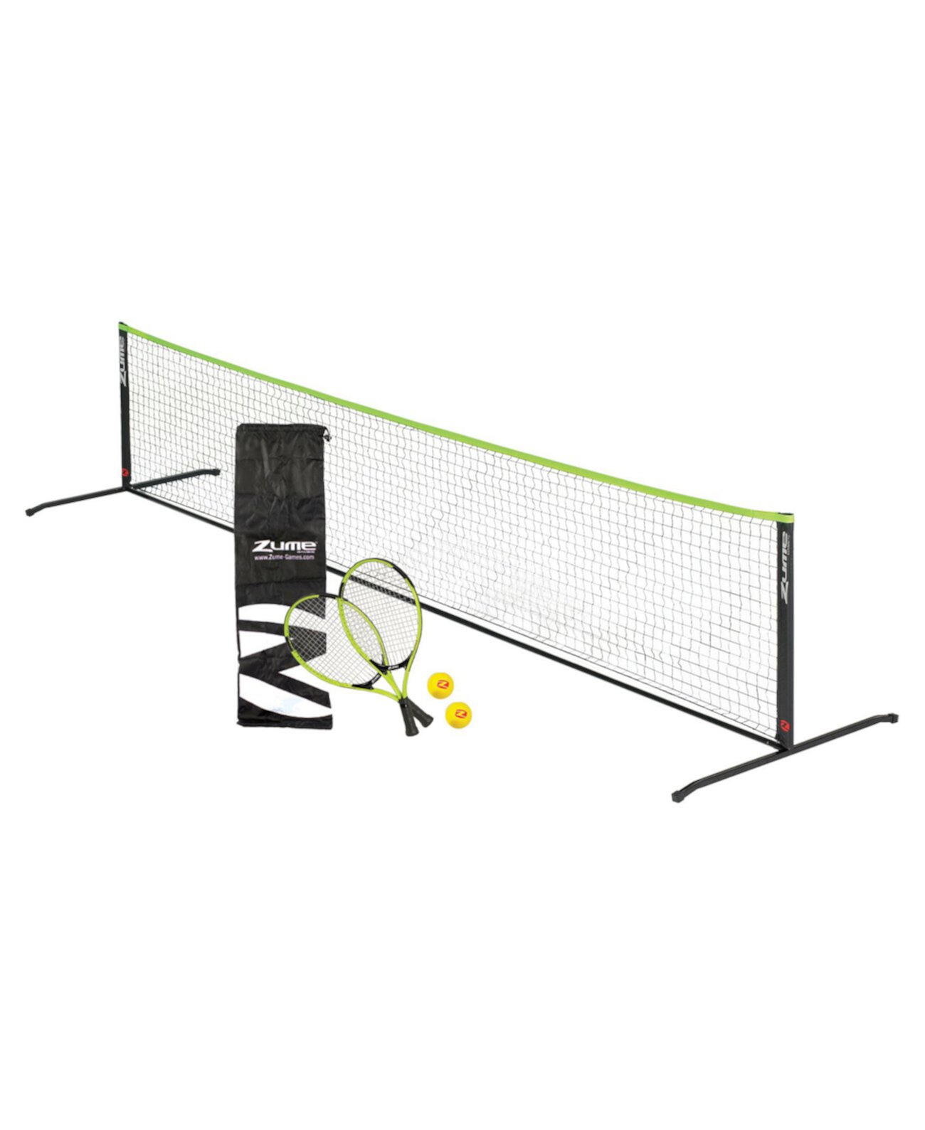 Zume Games Portable, Instant Tennis Set включает 2 ракетки, 2 мяча, сетку и чехол для переноски VIVA SOL