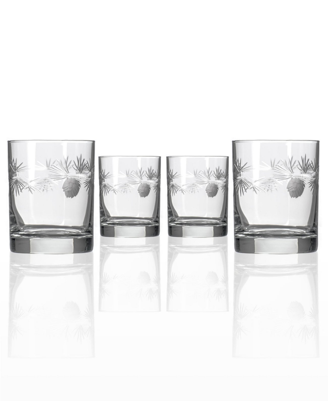 Ледяная сосна Double Old Fashioned 14 унций - набор из 4 стаканов Rolf Glass