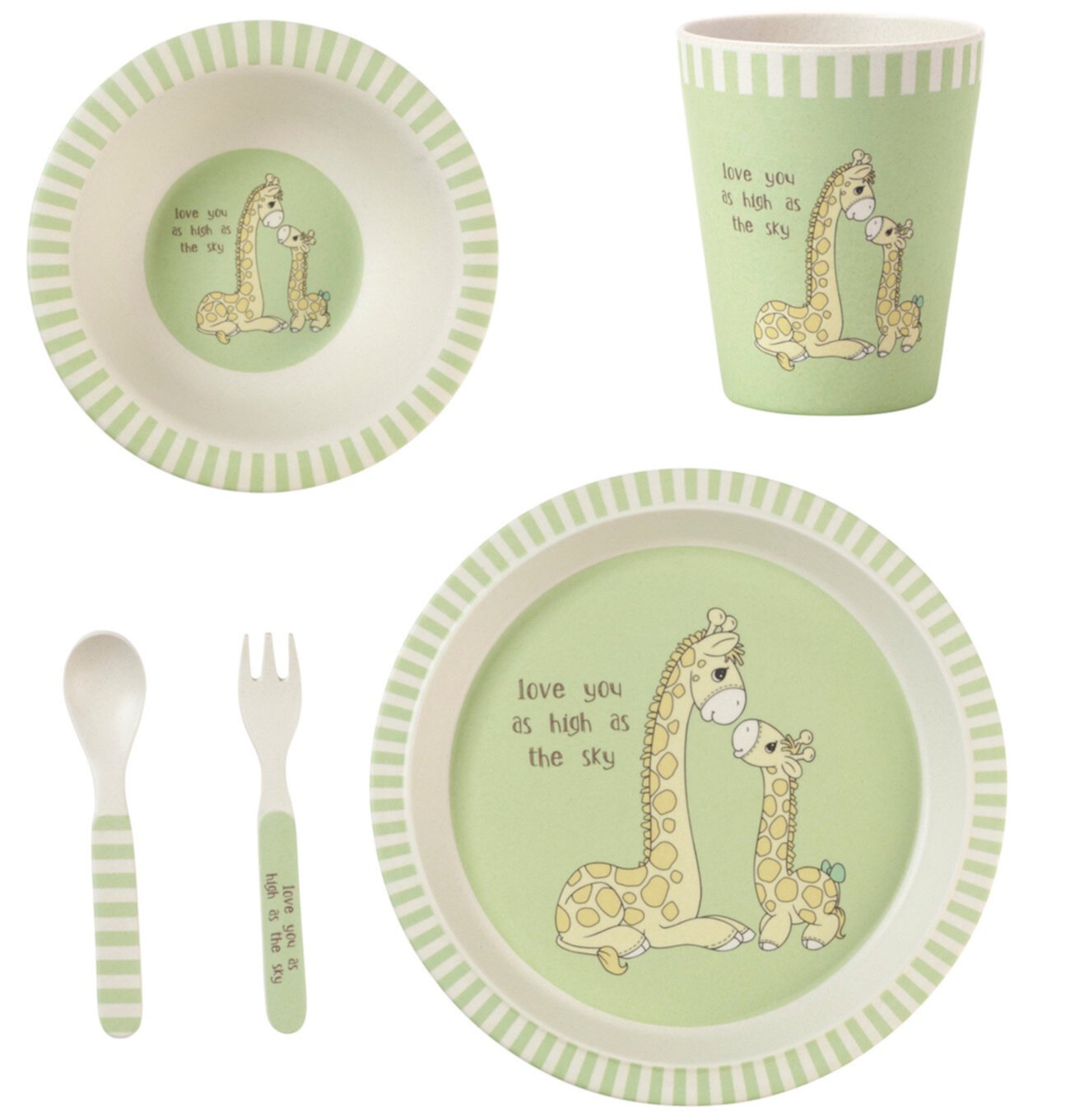 Подарочный набор еды жирафа из 5 предметов Precious Moments