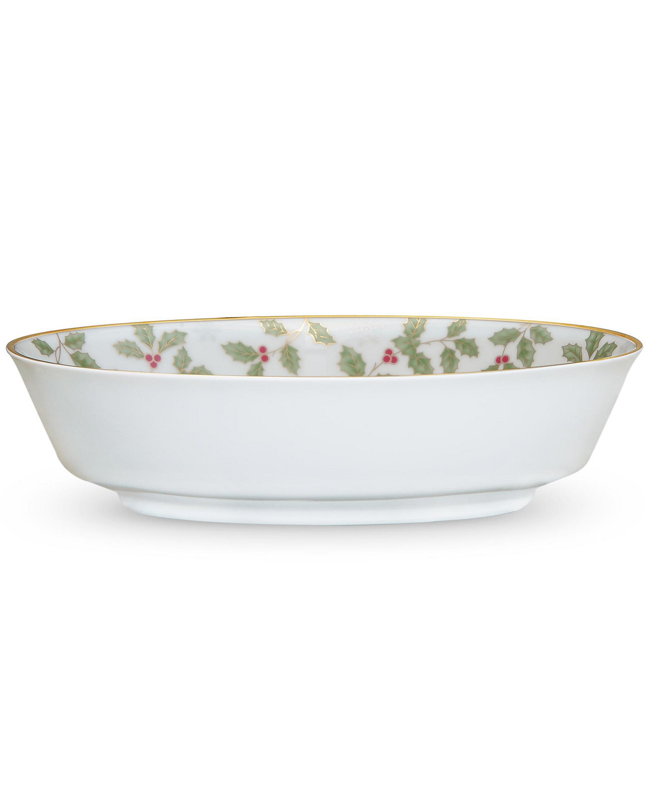 Золотая овальная миска для овощей Holly & Berry Noritake