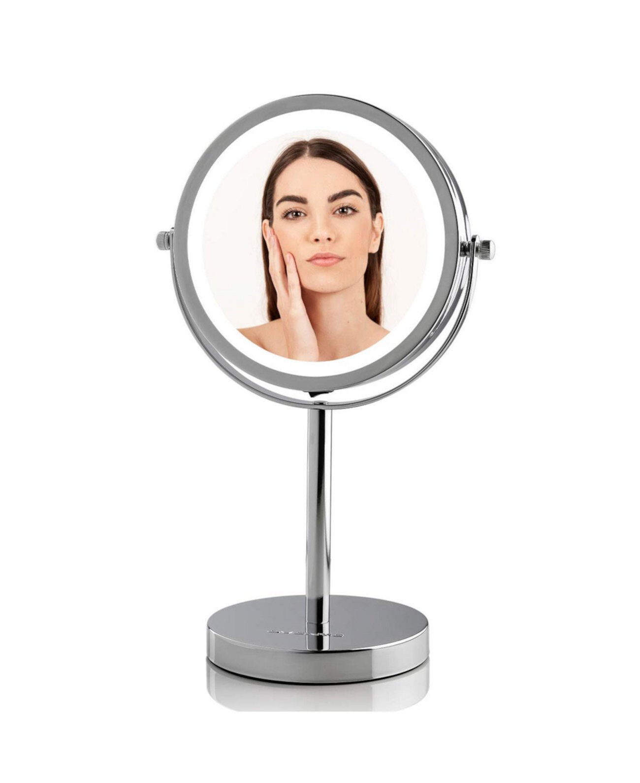 6" Dual Sided Tabletop Makeup Mirror with LED Ovente