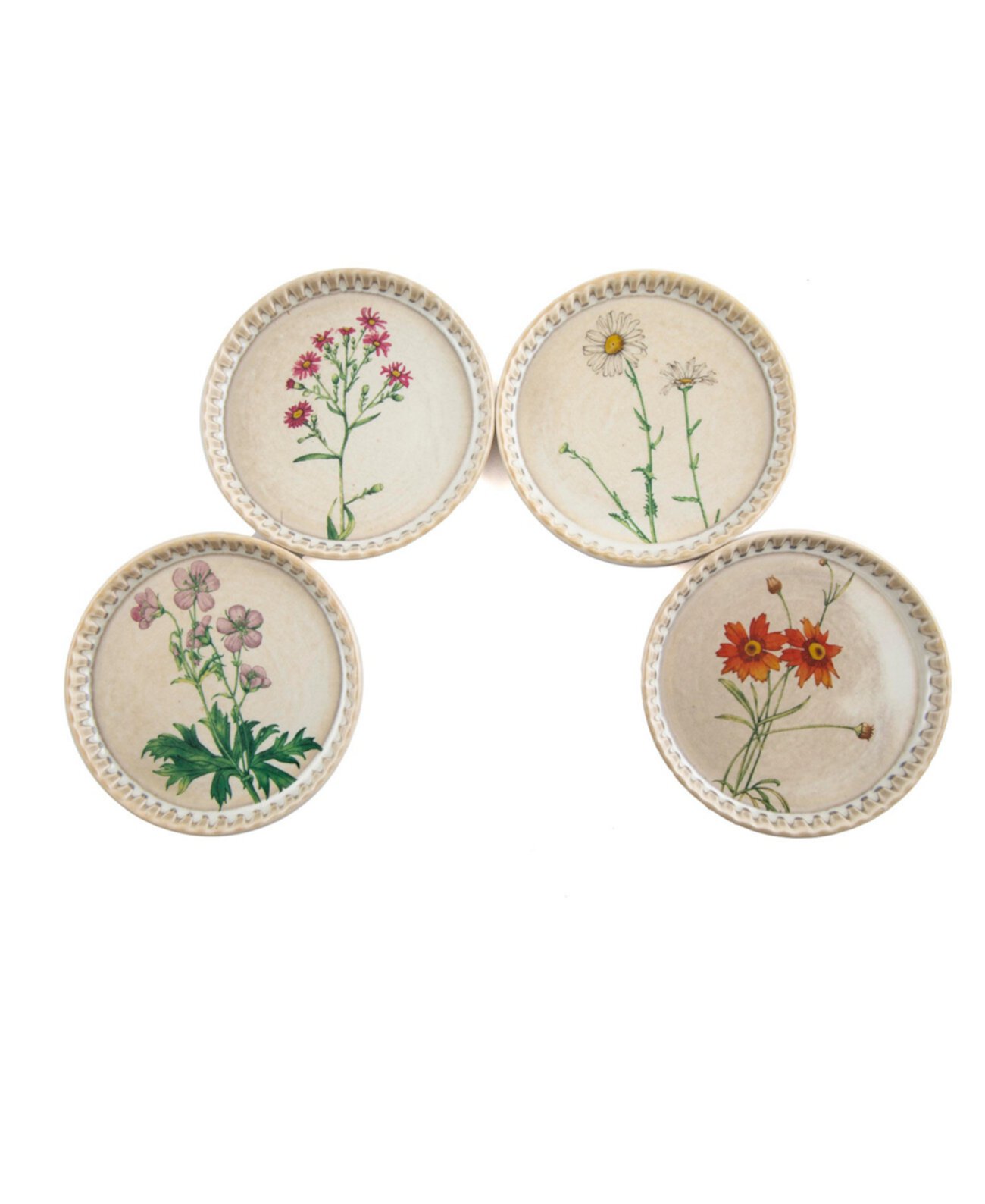 Керамические подставки - Набор из 4 весенних цветов THIRSTYSTONE