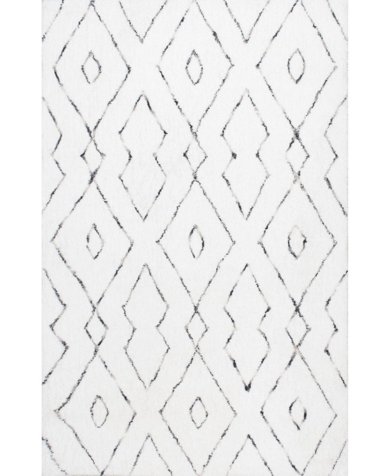 Kazbar Lauren Lattice Белый коврик 2 x 3 фута NuLOOM