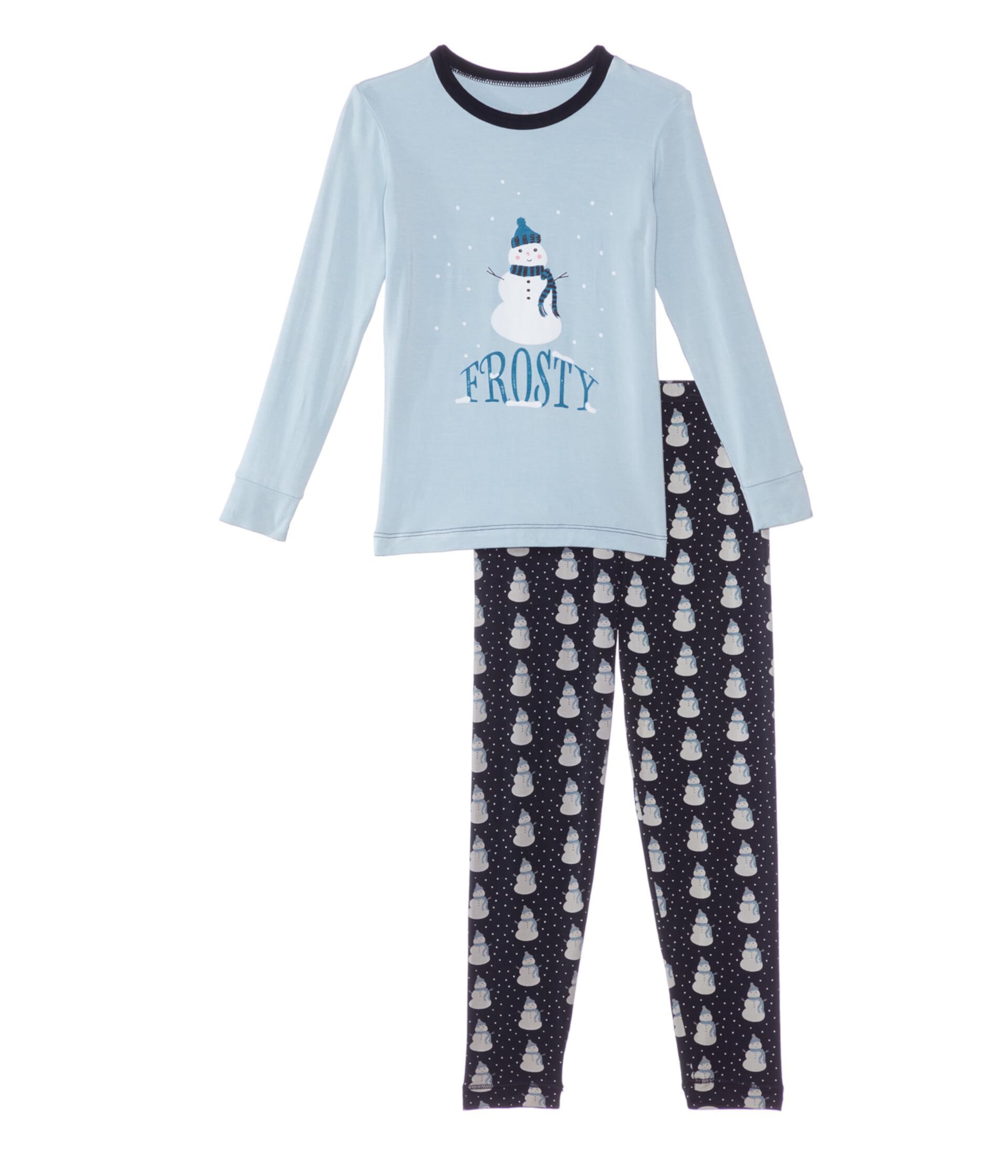 Long Sleeve Pajama Set (Little Kids/Big Kids) Kickee Pants Kids