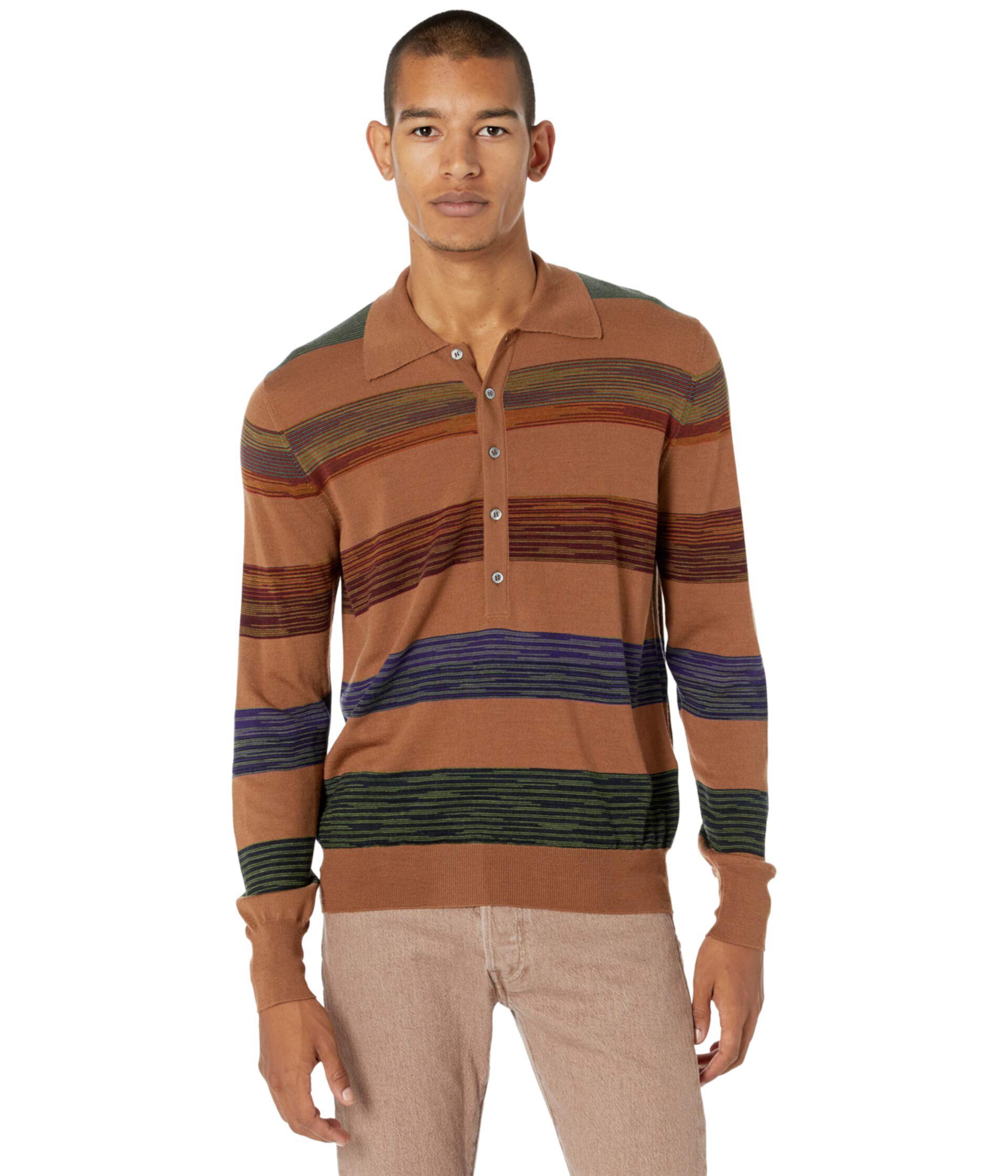 Sfumato Striped Polo Sweater Missoni