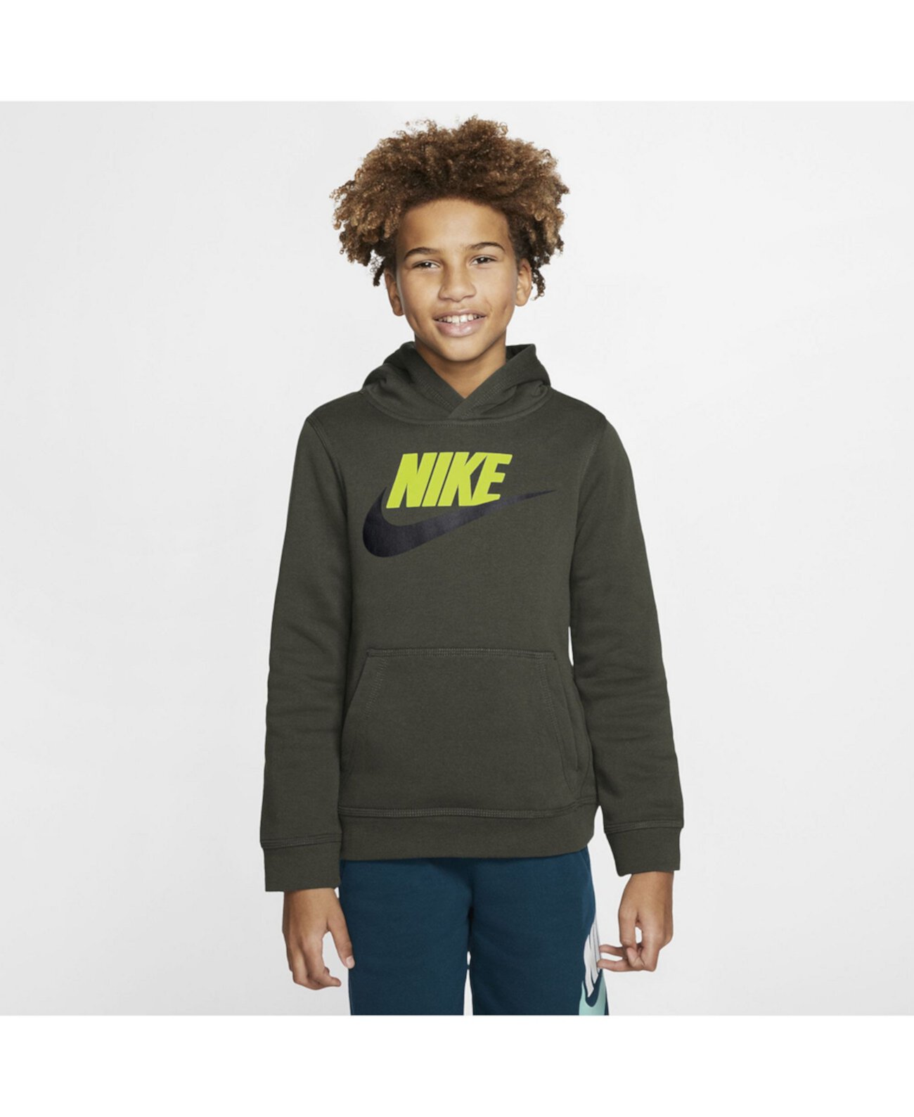 Толстовка с капюшоном из флисового пуловера Big Boys Sportswear Club Nike