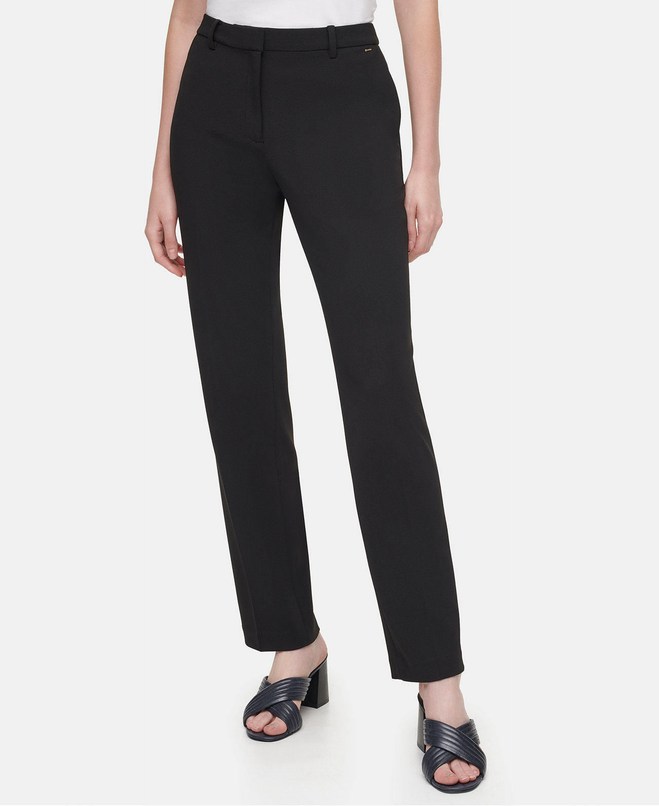 Узкие брюки до щиколотки Ponté-Knit Calvin Klein