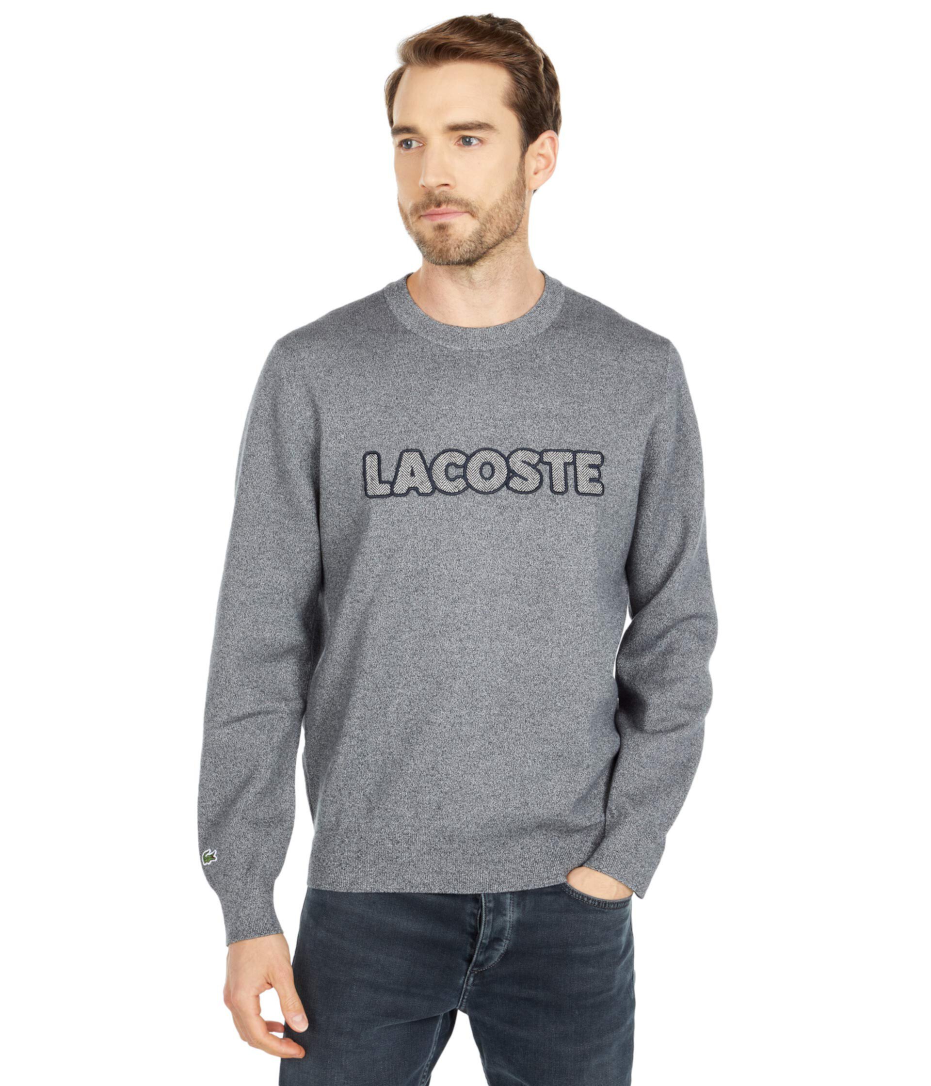 Long Sleeve Graphic Double Jersey Sweater Lacoste