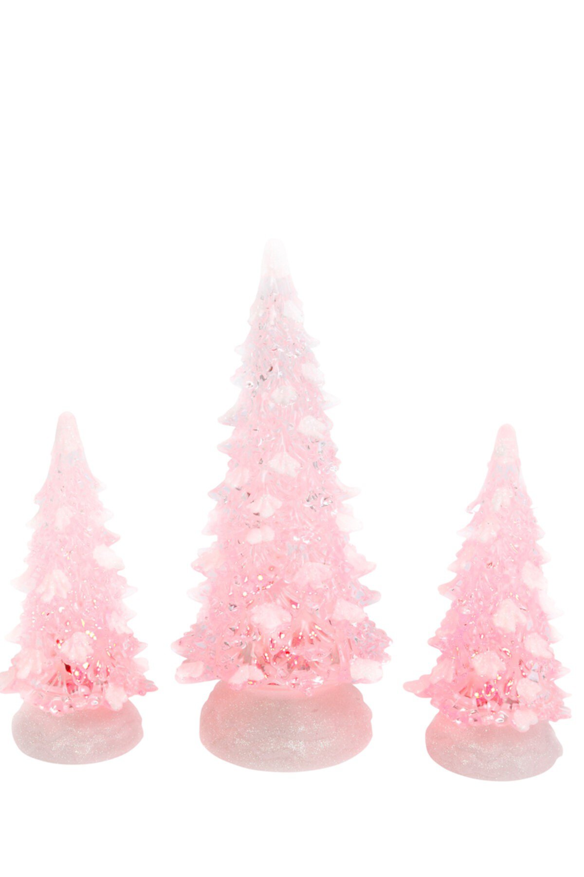Lighted Color Changing Acrylic Holiday Trees with Timer & Remote Control - Set of 3 Gerson Company