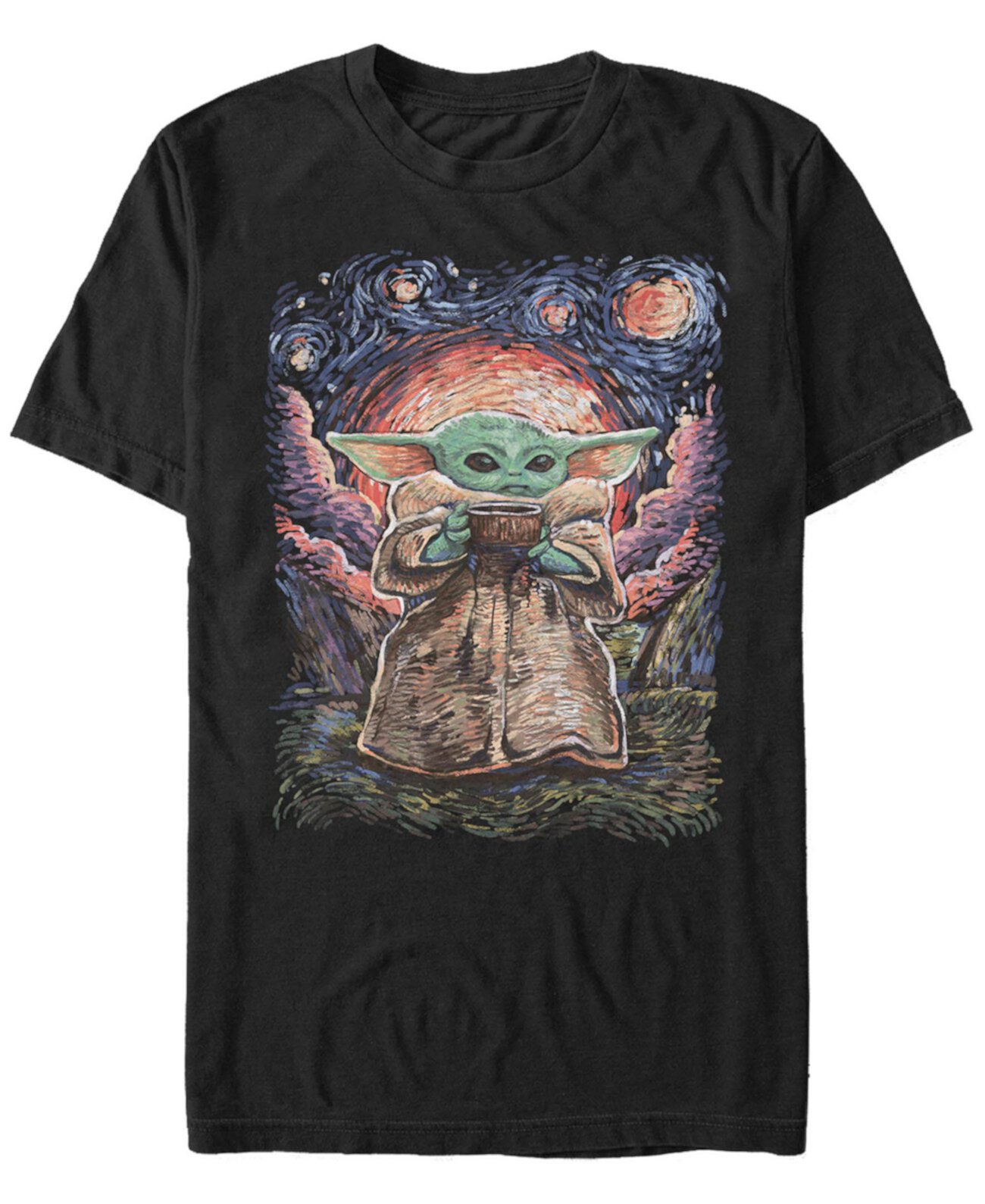 Мужская футболка с короткими рукавами Star Wars Mandalorian Sipping Starries FIFTH SUN
