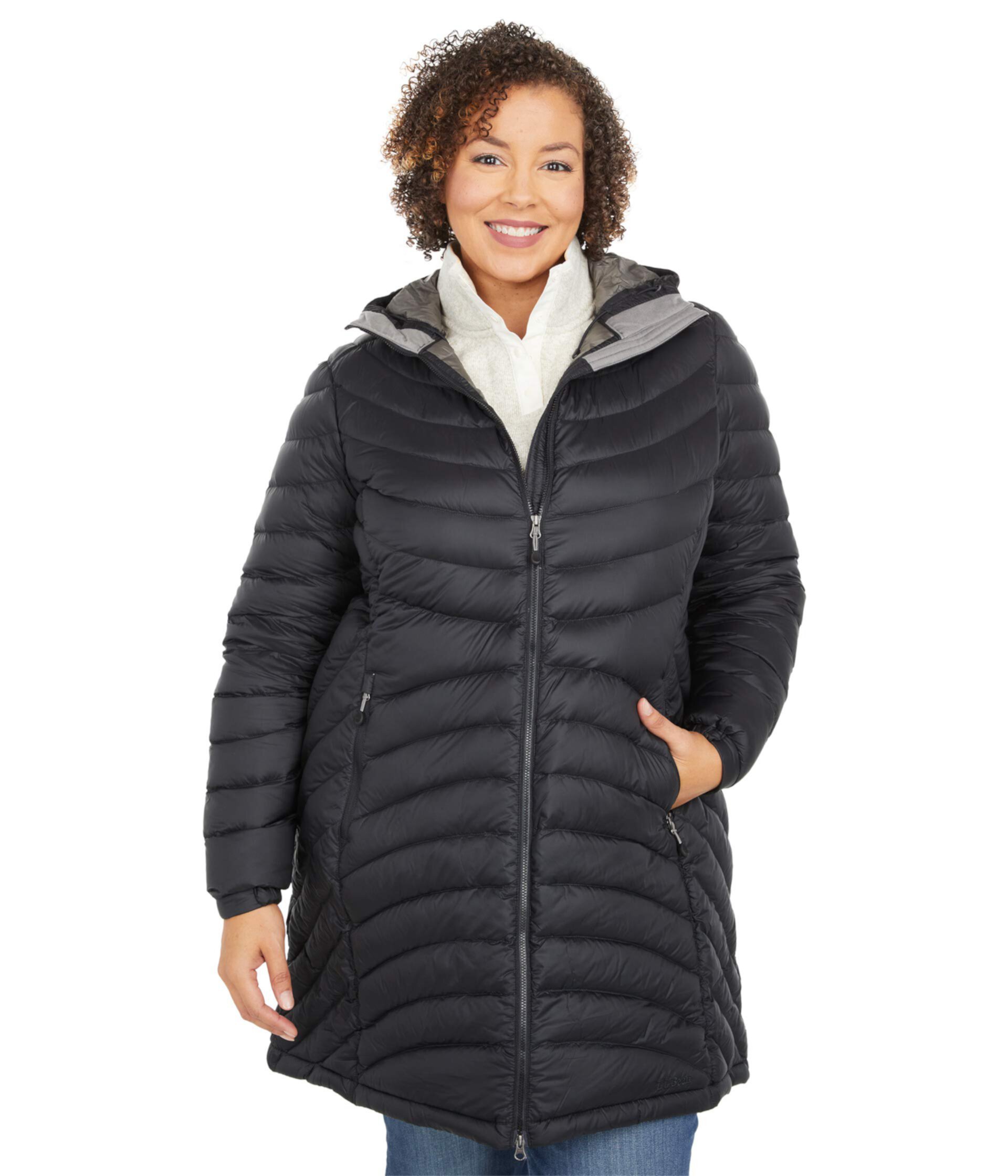 Женское Пуховое Пальто с Капюшоном Plus Size Ultralight 850 от L.L.Bean L.L.Bean