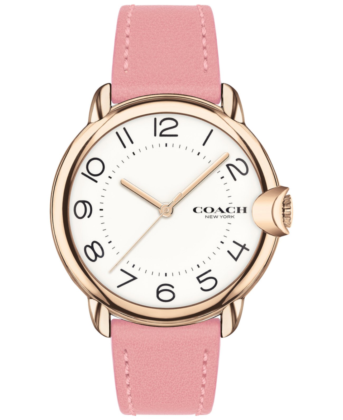 Женские часы Arden с розовым кожаным ремешком, 36 мм COACH