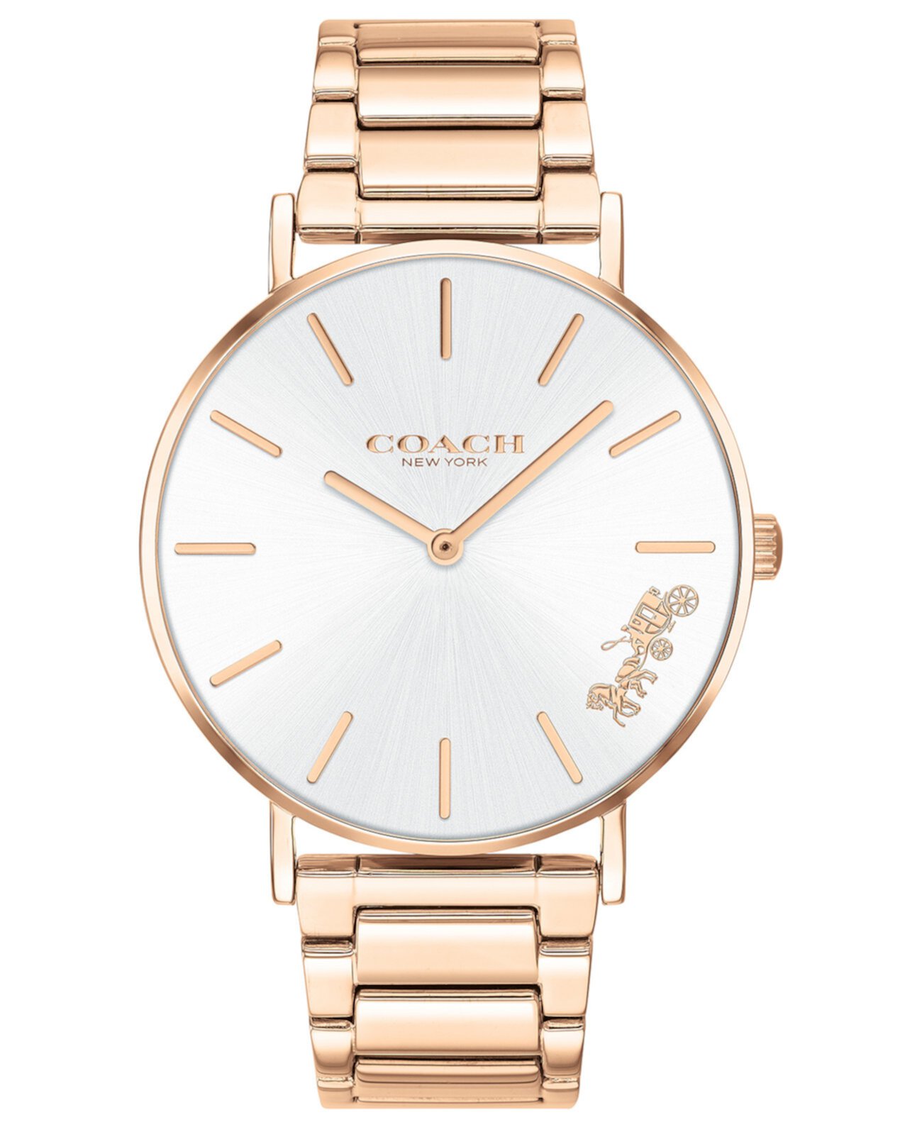 Женские часы Perry с браслетом из нержавеющей стали цвета розового золота, 36 мм COACH
