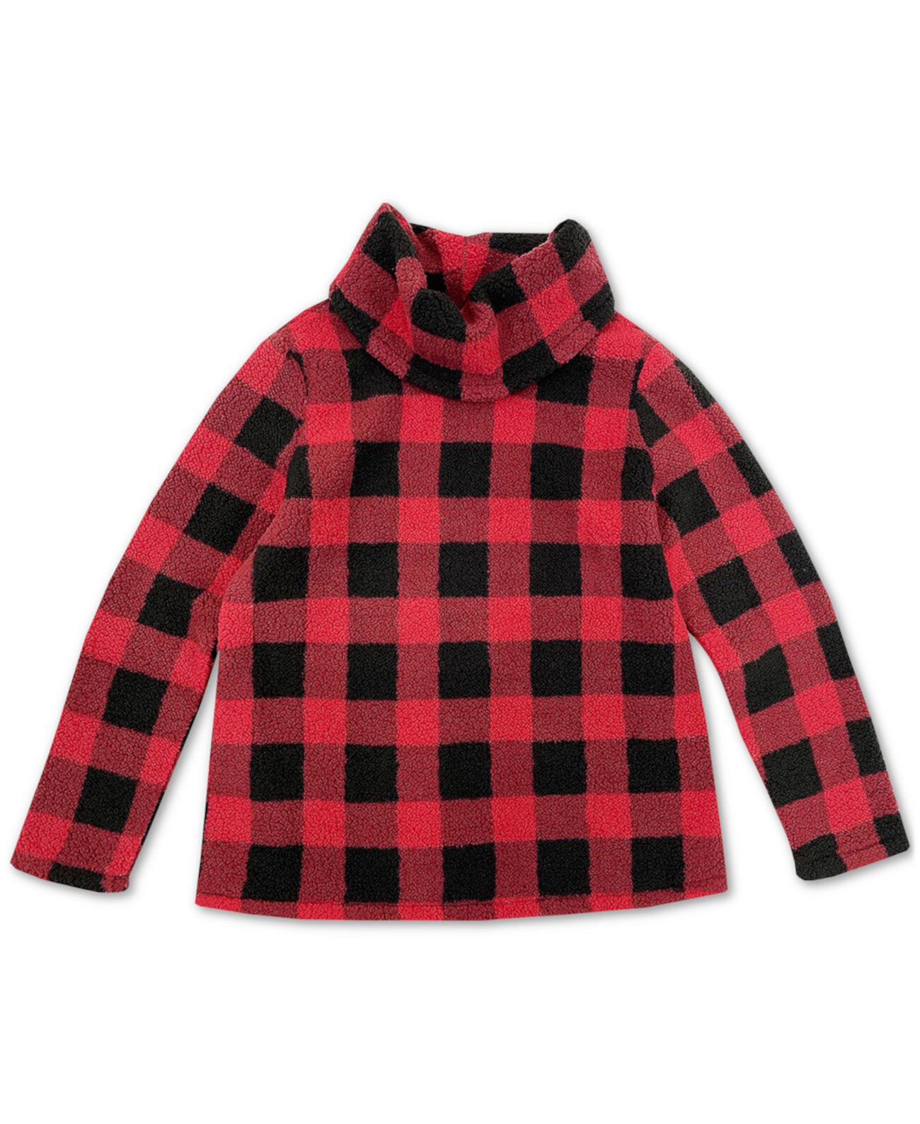 Checked Cowlneck Sweatshirt, Created for Macy's Style & Co