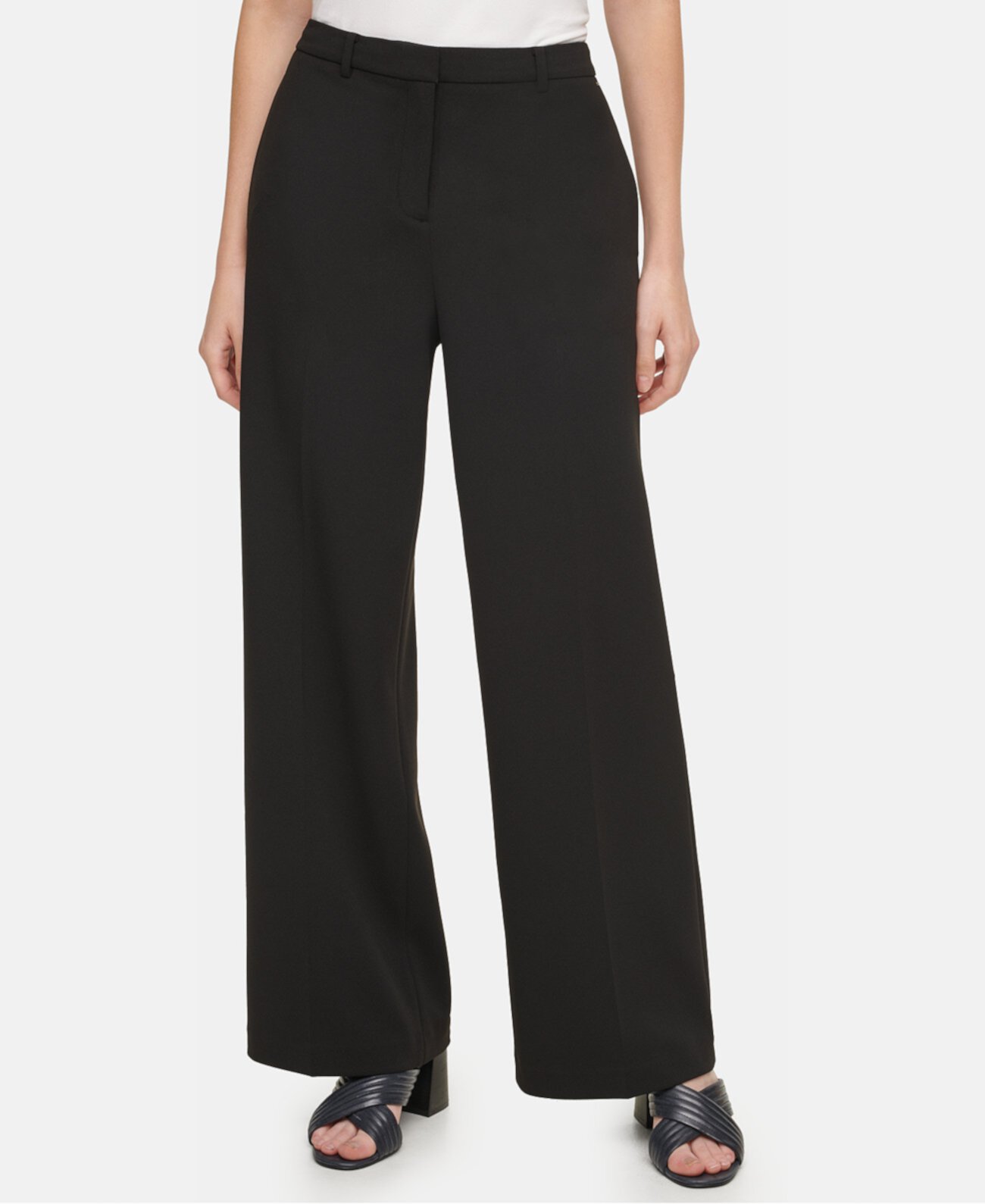 Широкие брюки из трикотажа понте Calvin Klein
